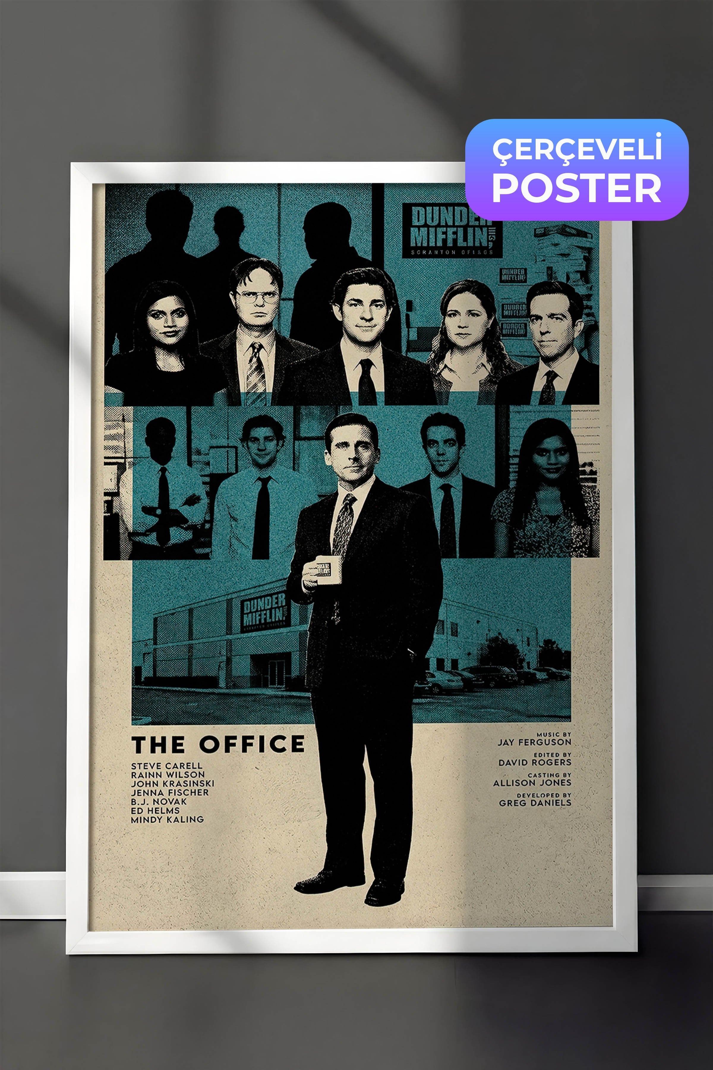The Office (US) Beyaz Çerçeveli Poster, Sinema ve Dizi Tablo, Film Dizi Afişleri NO:112777