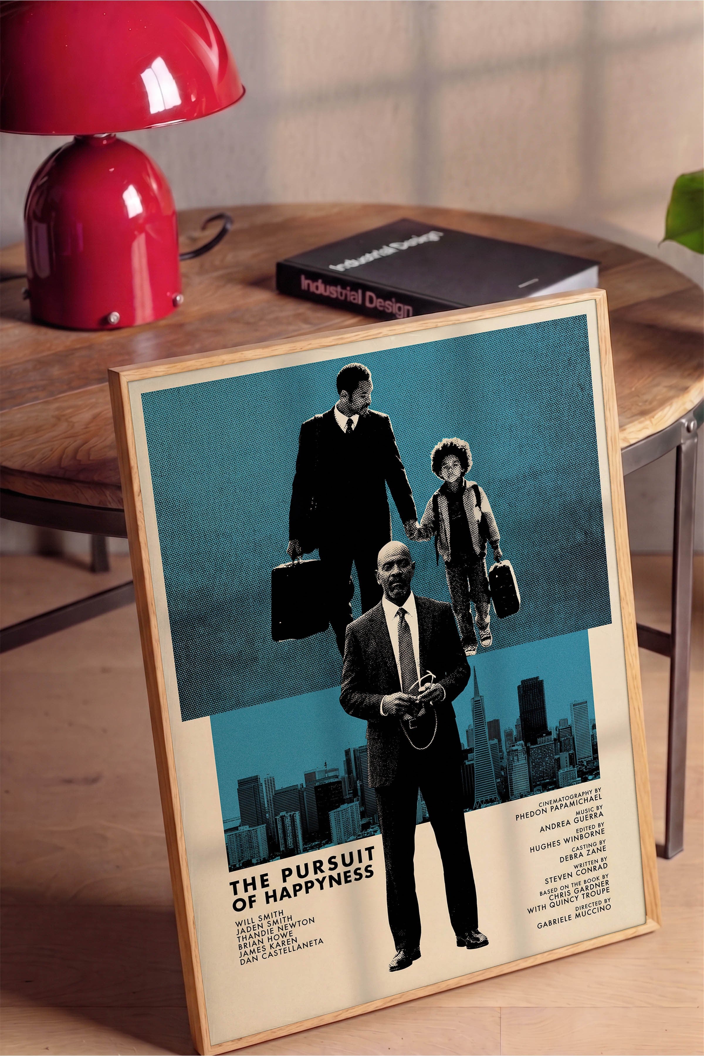 The Pursuit of Happyness Ahşap Çerçeveli Poster, Sinema ve Dizi Tablo, Film Dizi Afişleri NO:112827