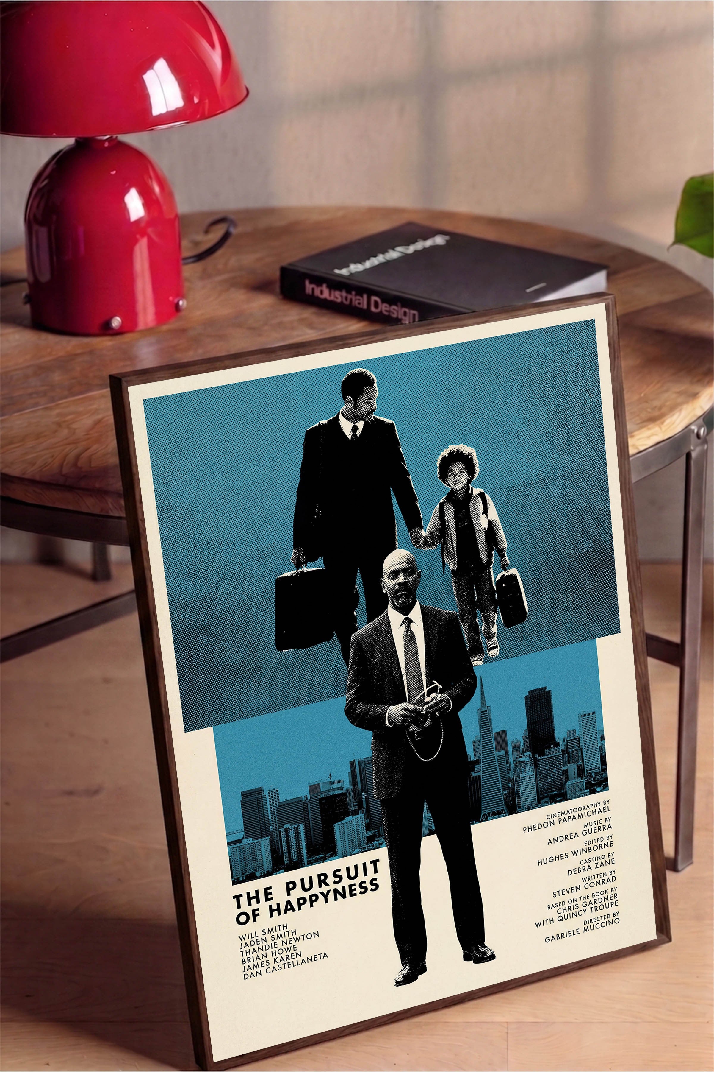 The Pursuit of Happyness Kahverengi Çerçeveli Poster, Sinema ve Dizi Tablo, Film Dizi Afişleri NO:112827