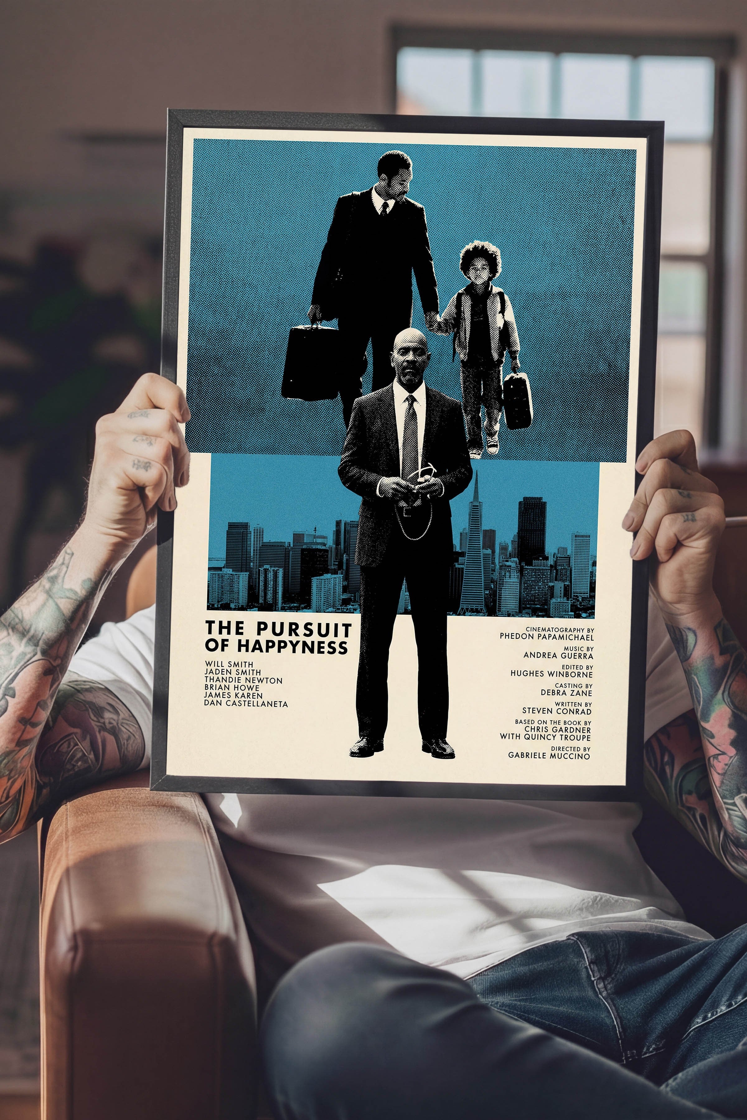 The Pursuit of Happyness Siyah Çerçeveli Poster, Sinema ve Dizi Tablo, Film Dizi Afişleri NO:112827