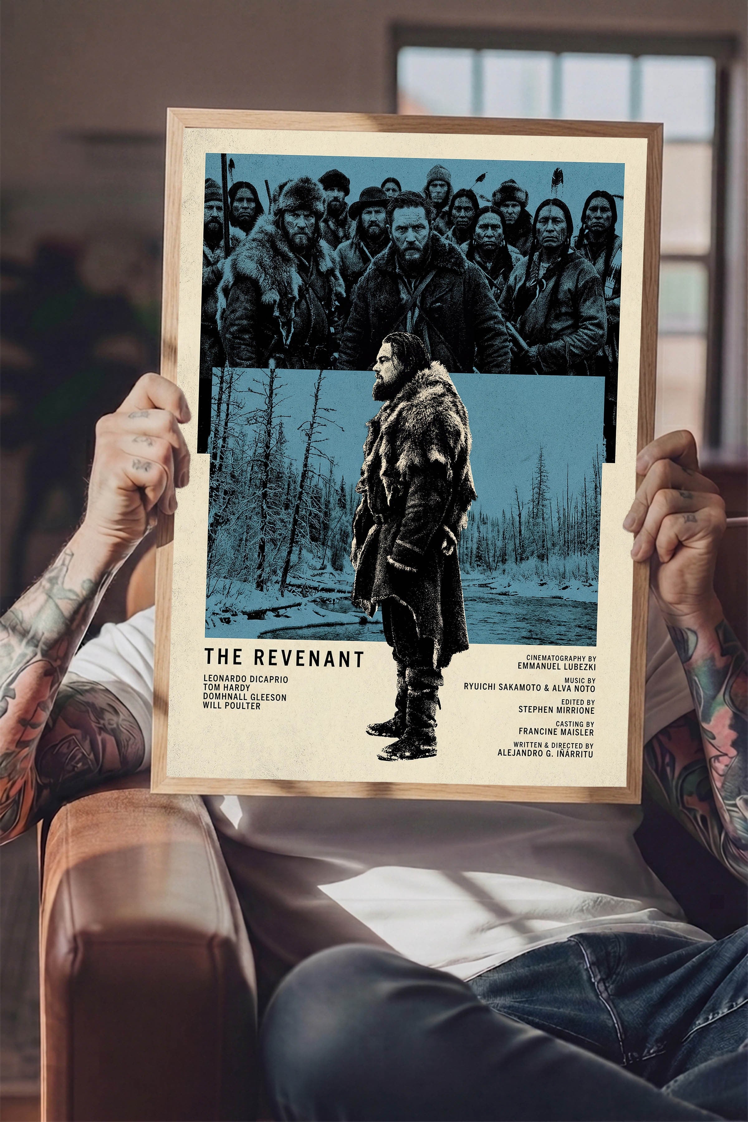 The Revenant Ahşap Çerçeveli Poster, Sinema ve Dizi Tablo, Film Dizi Afişleri NO:112833