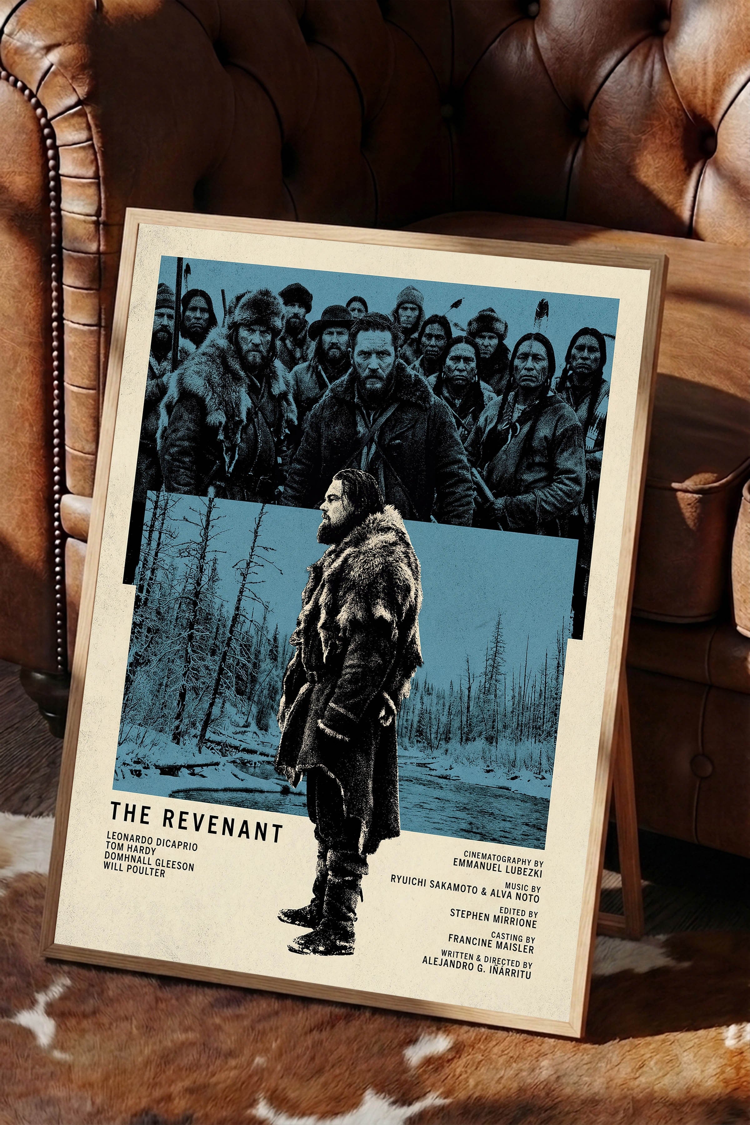 The Revenant Ahşap Çerçeveli Poster, Sinema ve Dizi Tablo, Film Dizi Afişleri NO:112833