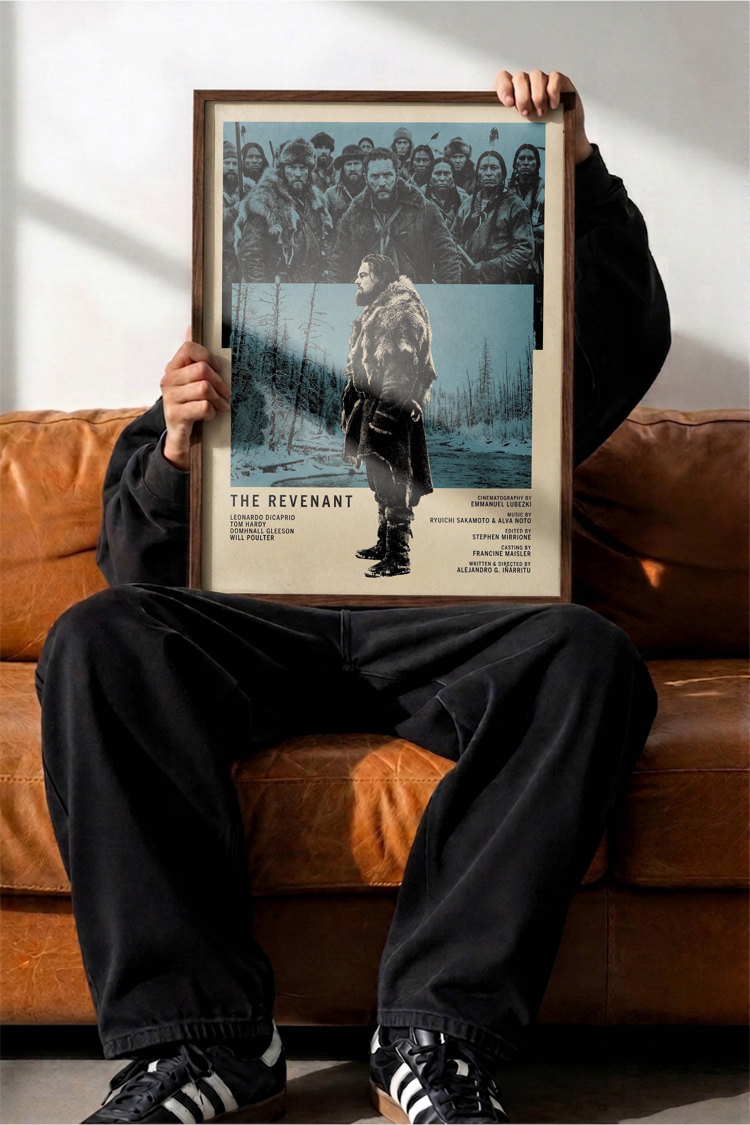 The Revenant Kahverengi Çerçeveli Poster, Sinema ve Dizi Tablo, Film Dizi Afişleri NO:112833