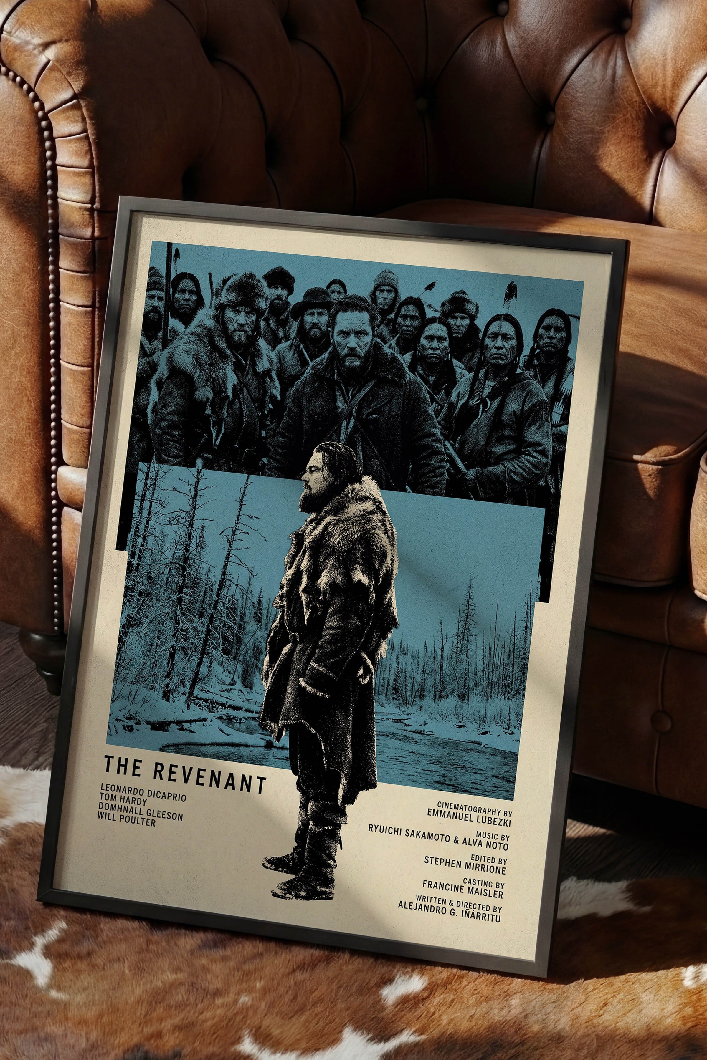 The Revenant Siyah Çerçeveli Poster, Sinema ve Dizi Tablo, Film Dizi Afişleri NO:112833