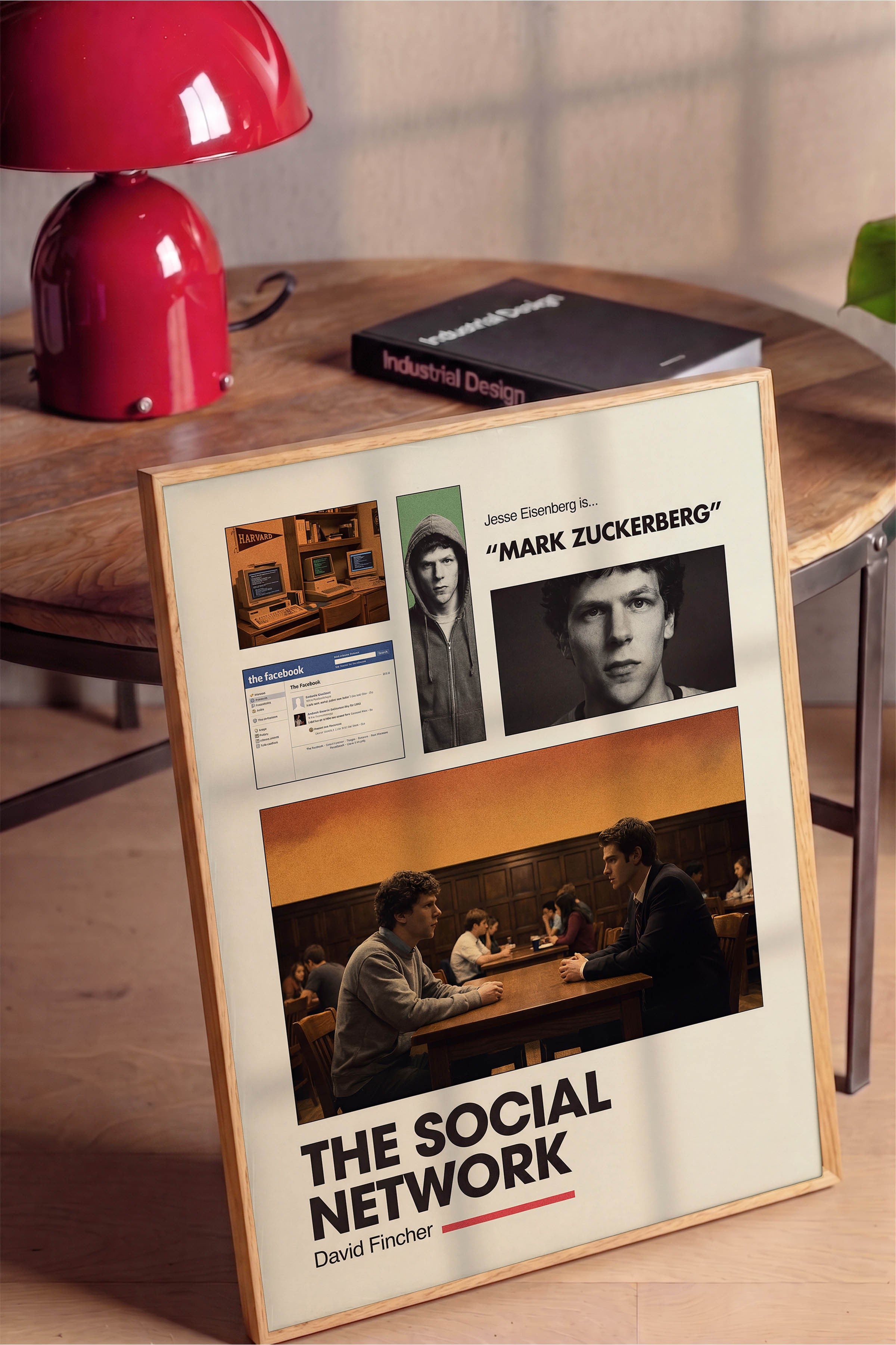 The Social Network Ahşap Çerçeveli Poster, Sinema ve Dizi Tablo, Film Dizi Afişleri NO:112950