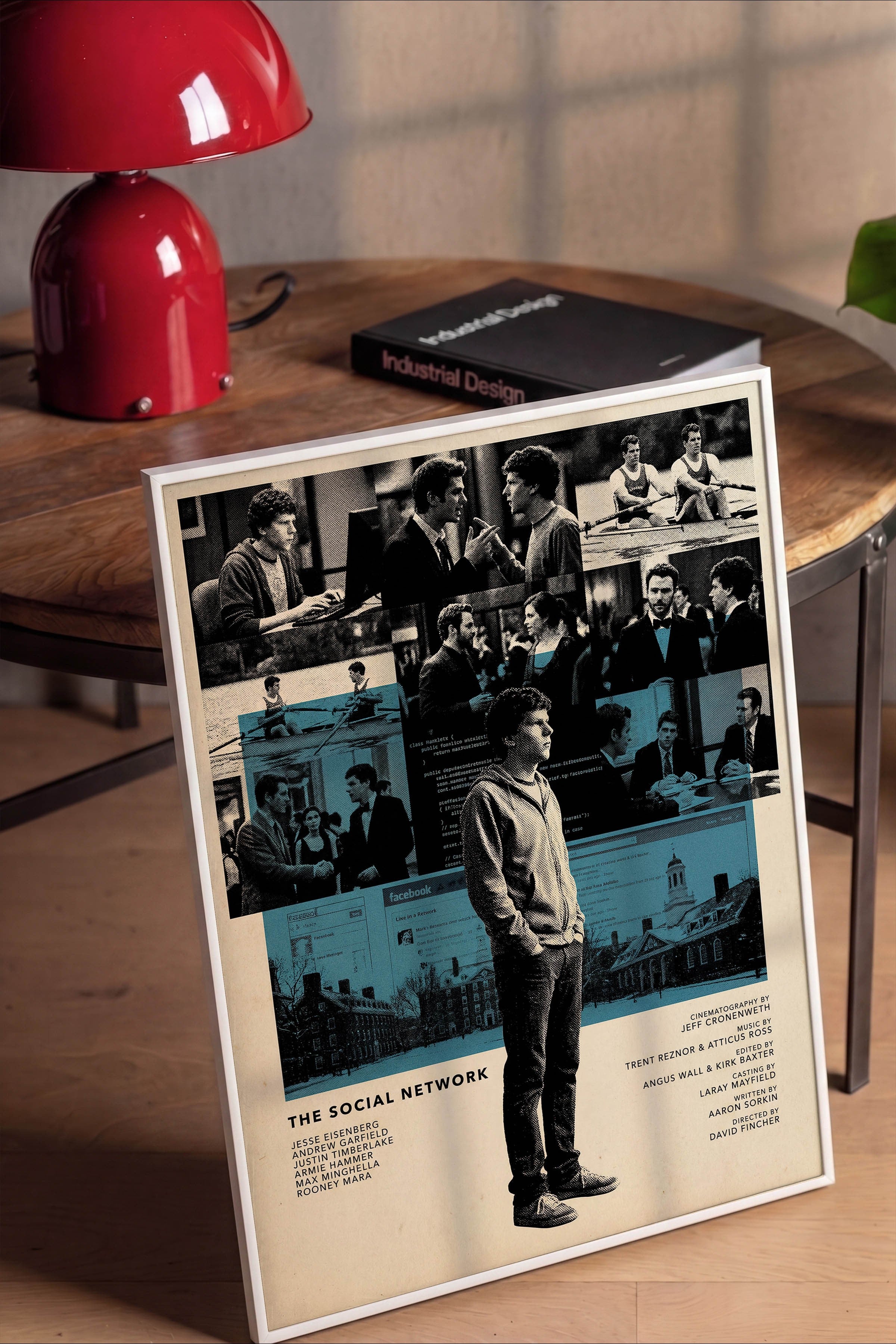 The Social Network Beyaz Çerçeveli Poster, Sinema ve Dizi Tablo, Film Dizi Afişleri NO:112821