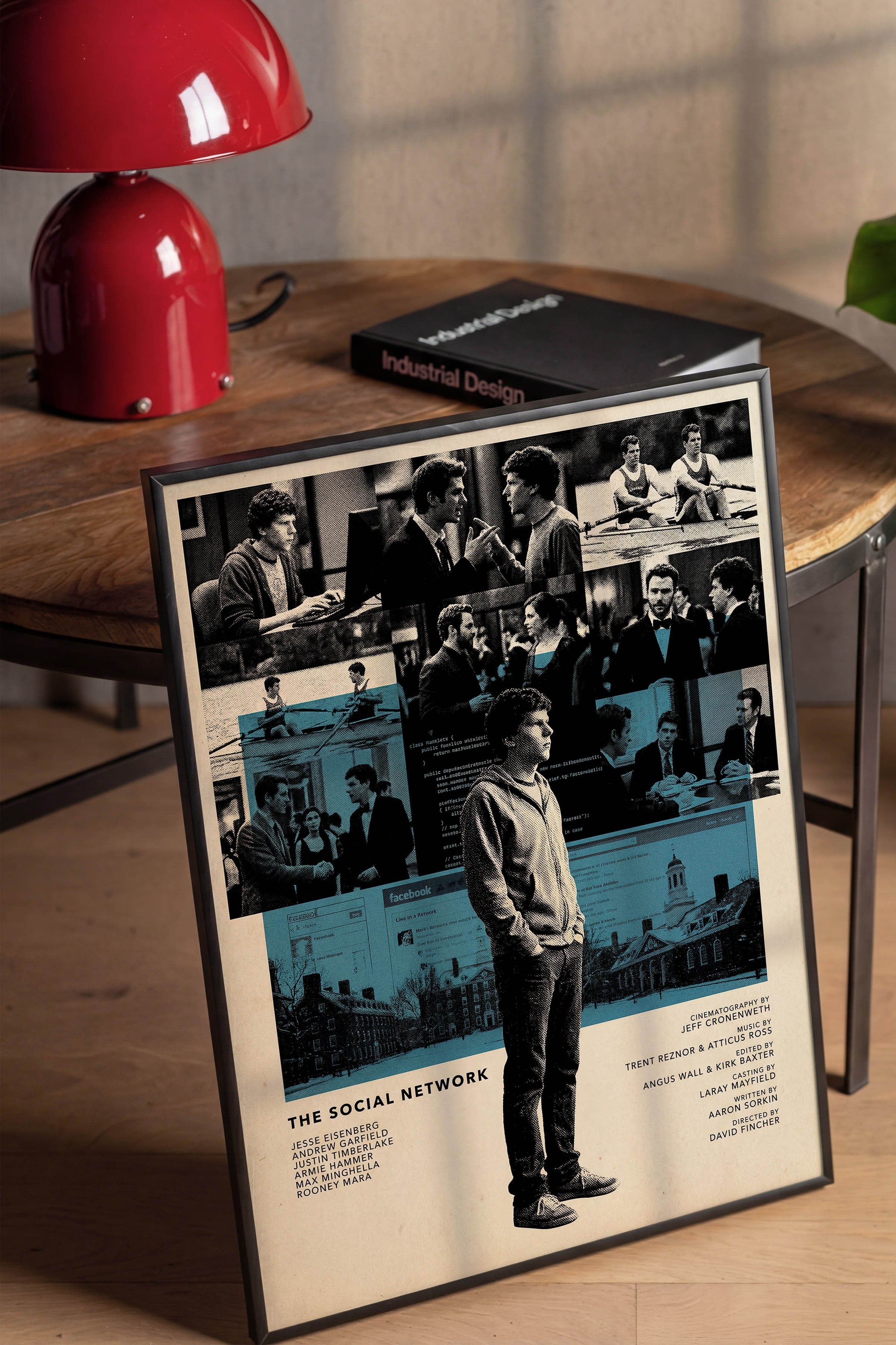 The Social Network Siyah Çerçeveli Poster, Sinema ve Dizi Tablo, Film Dizi Afişleri NO:112821