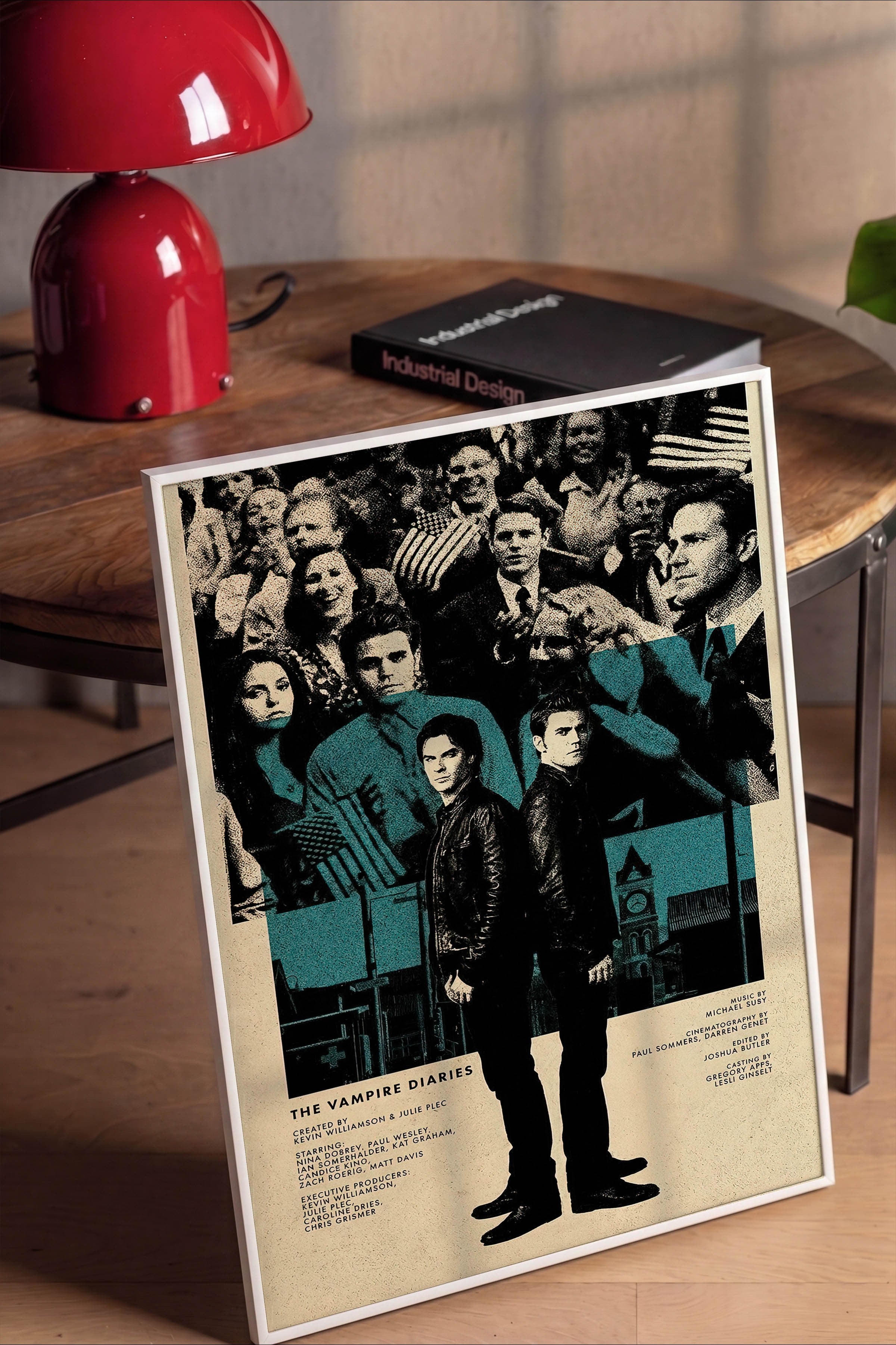 The Vampire Diaries Beyaz Çerçeveli Poster, Sinema ve Dizi Tablo, Film Dizi Afişleri NO:112795