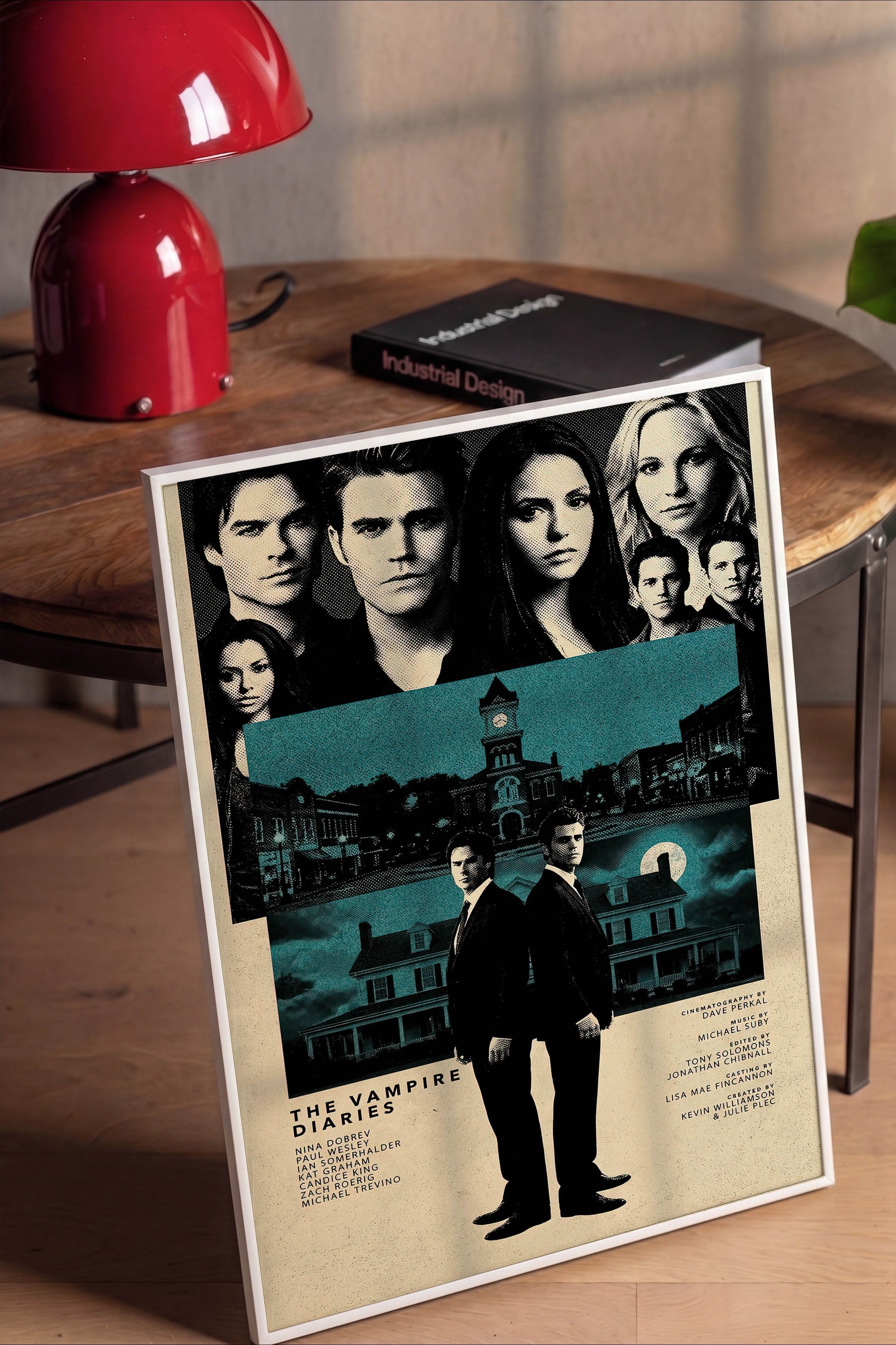 The Vampire Diaries Beyaz Çerçeveli Poster, Sinema ve Dizi Tablo, Film Dizi Afişleri NO:112796