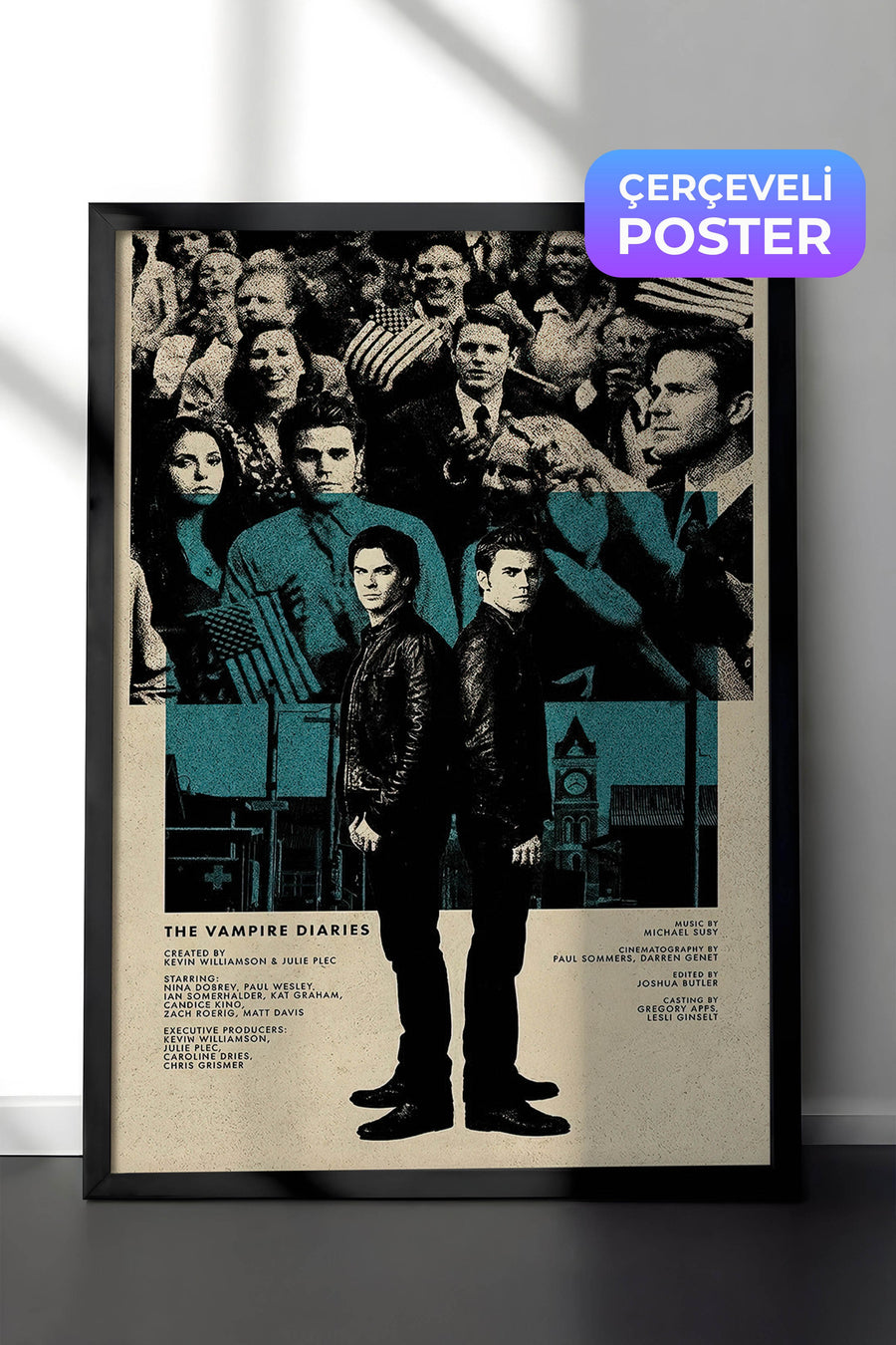 The Vampire Diaries Poster – Siyah Çerçeveli Tablo
