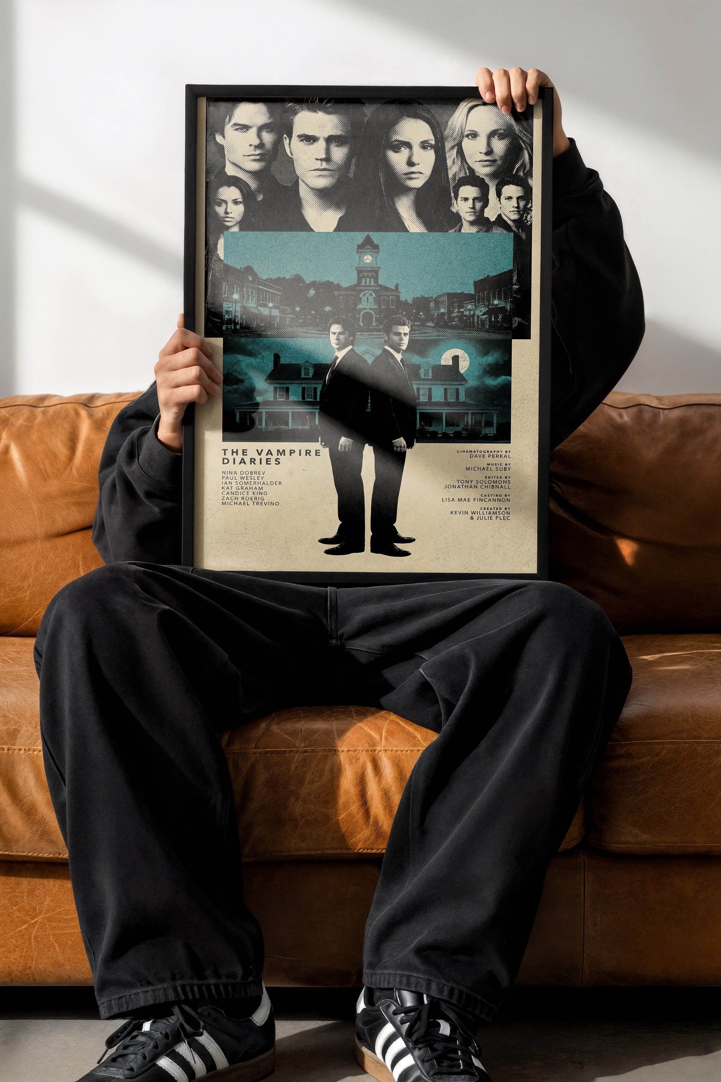 The Vampire Diaries Siyah Çerçeveli Poster, Sinema ve Dizi Tablo, Film Dizi Afişleri NO:112796