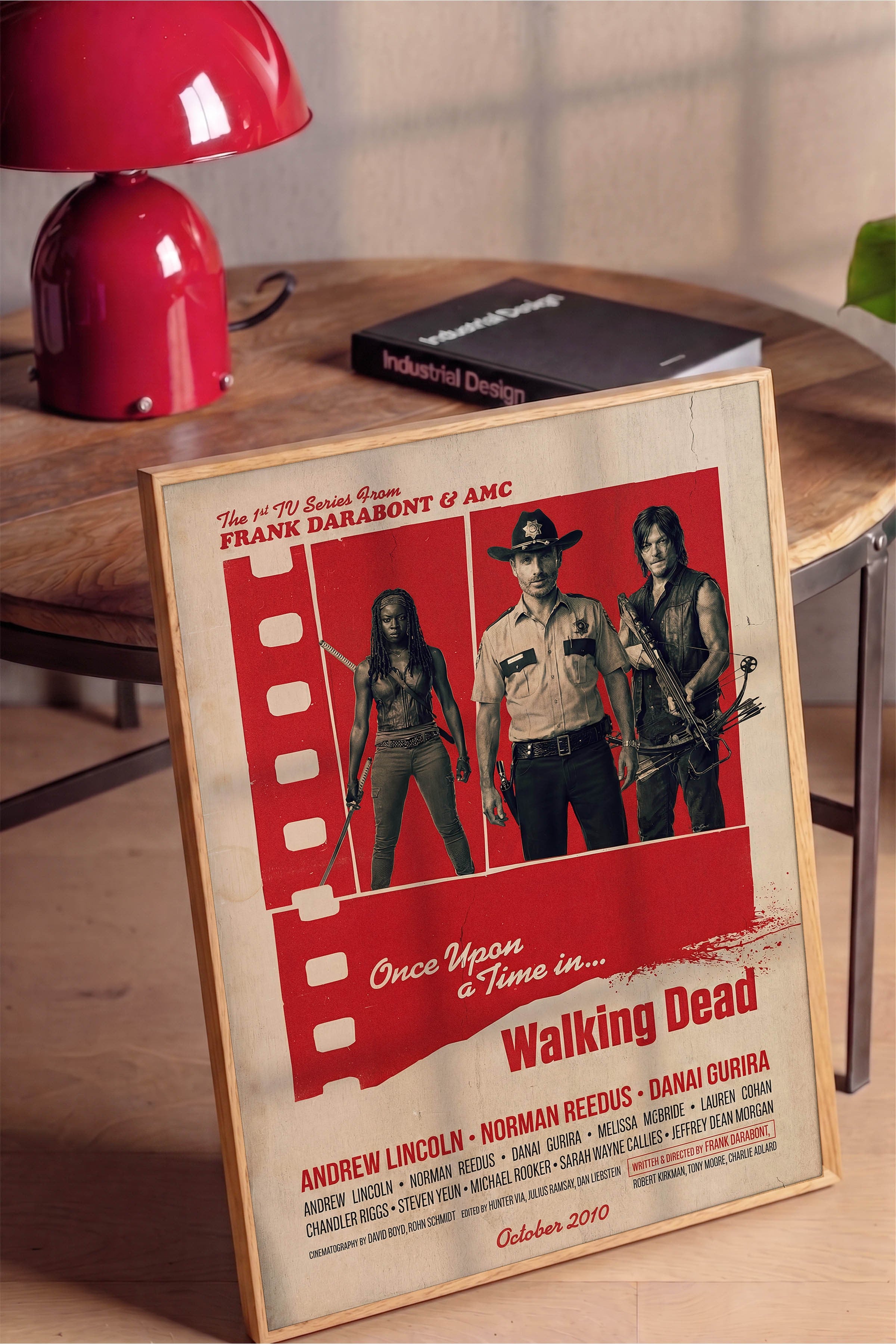 The Walking Dead Ahşap Çerçeveli Poster, Sinema ve Dizi Tablo, Film Dizi Afişleri NO:112844