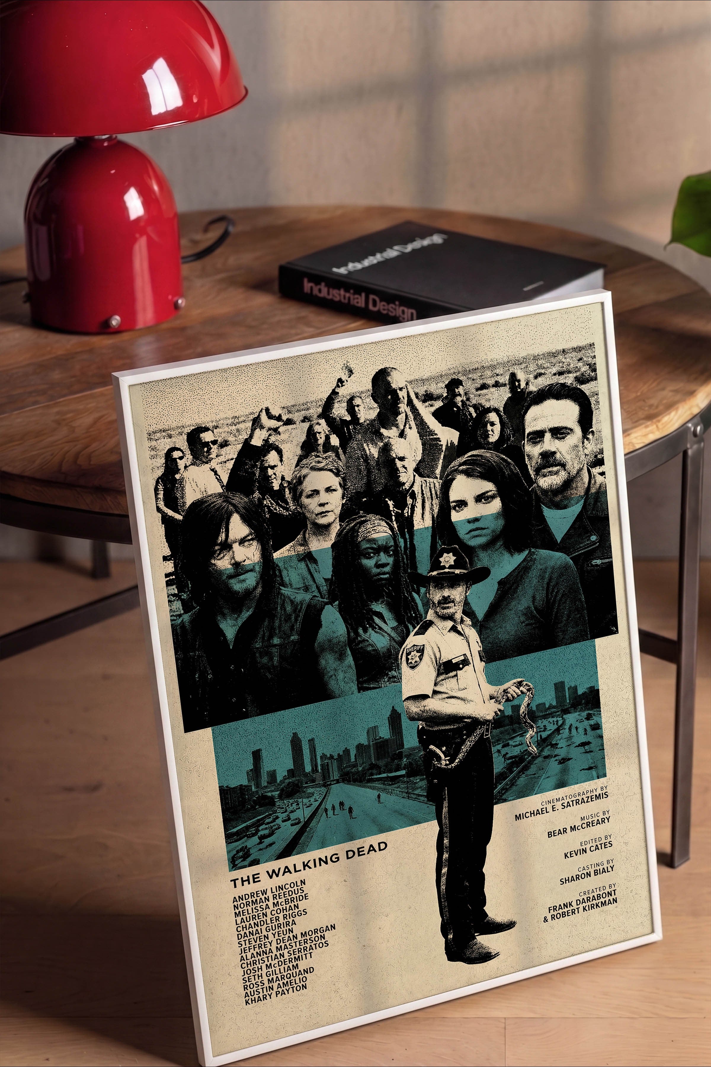 The Walking Dead Beyaz Çerçeveli Poster, Sinema ve Dizi Tablo, Film Dizi Afişleri NO:112767