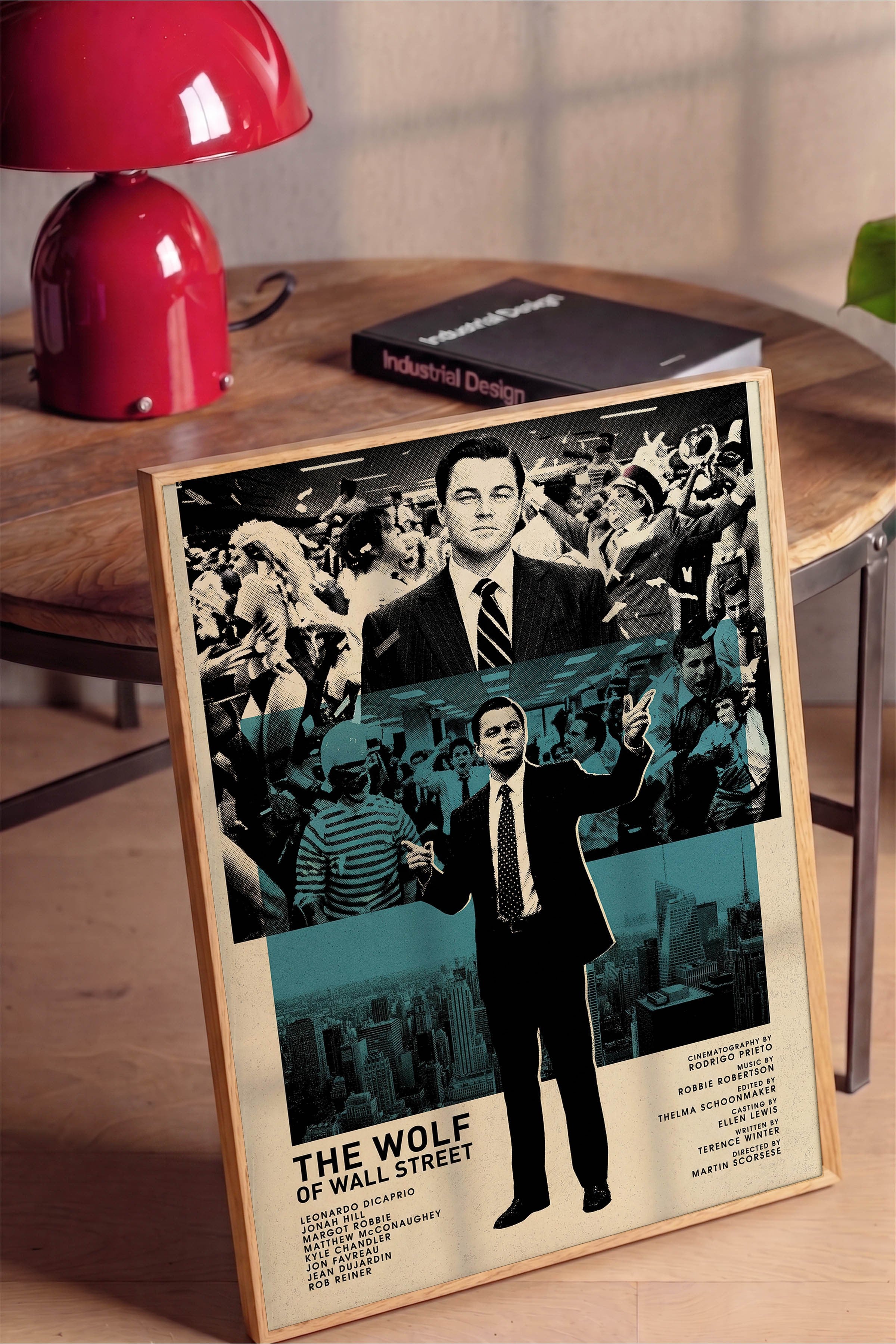 The Wolf of Wall Street Ahşap Çerçeveli Poster, Sinema ve Dizi Tablo, Film Dizi Afişleri NO:112820
