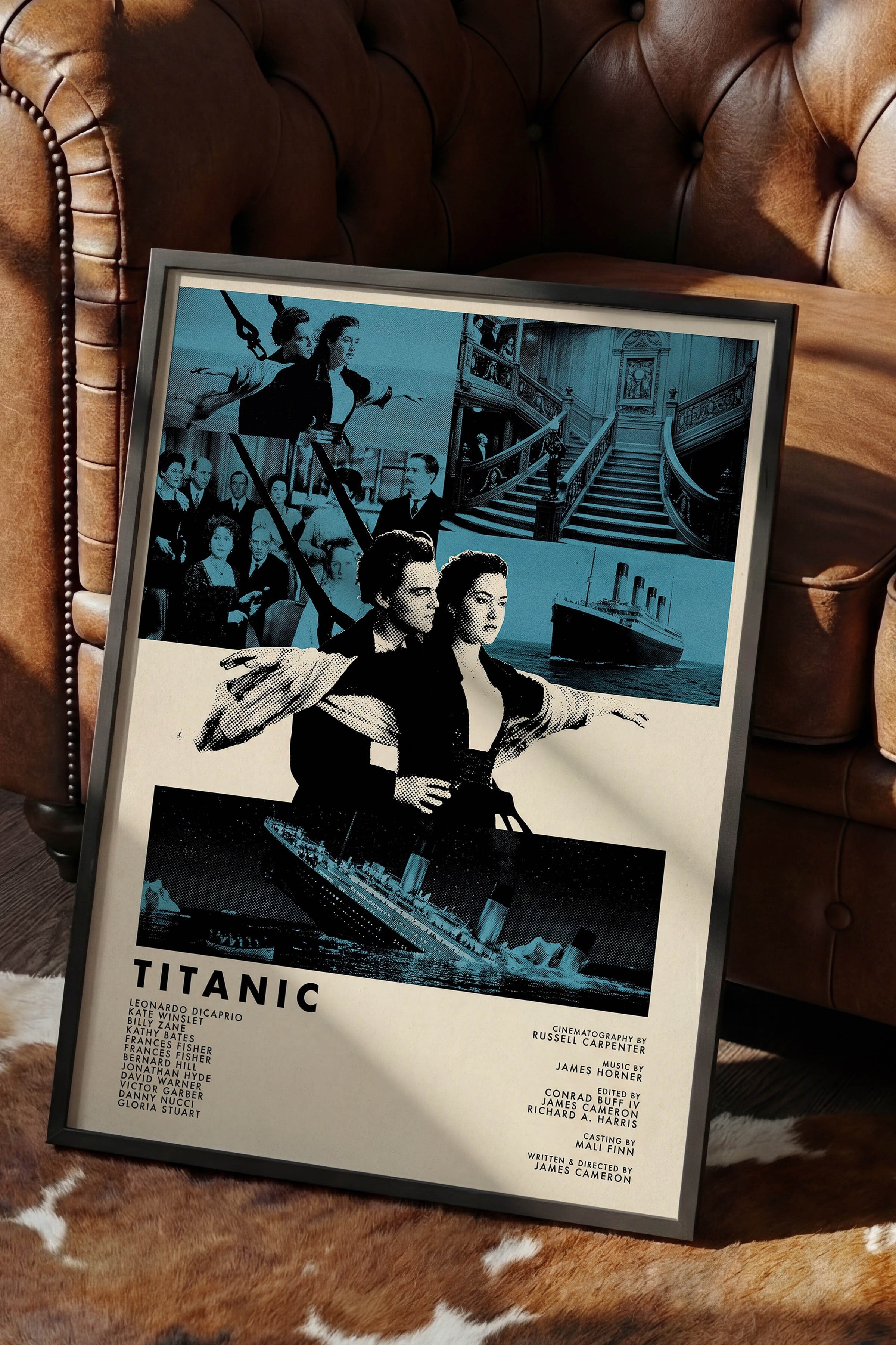 Titanic Siyah Çerçeveli Poster, Sinema ve Dizi Tablo, Film Dizi Afişleri NO:112812