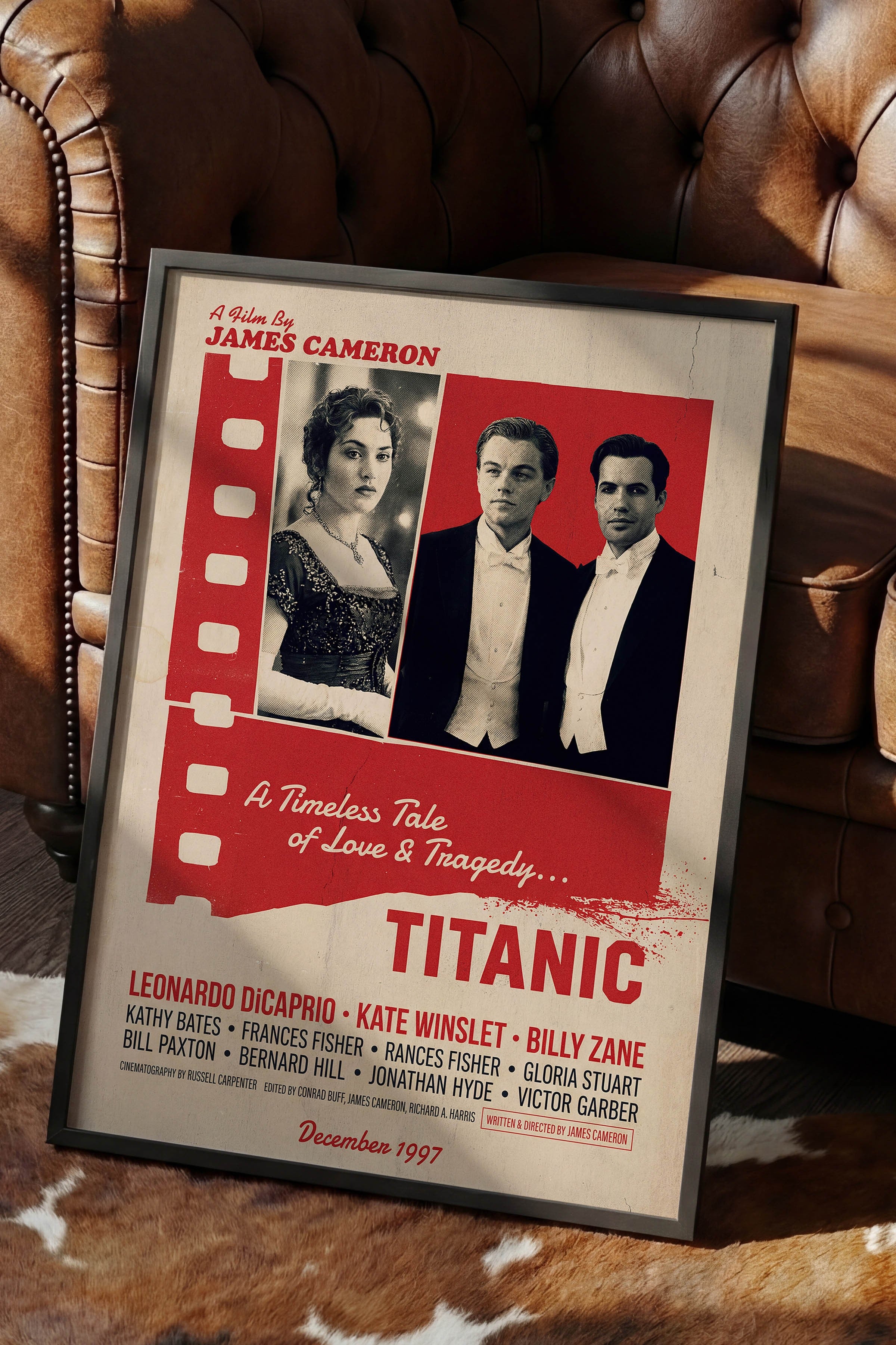 Titanic Siyah Çerçeveli Poster, Sinema ve Dizi Tablo, Film Dizi Afişleri NO:112888