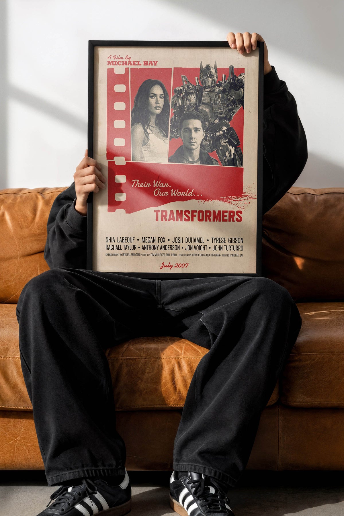 Transformers Siyah Çerçeveli Poster, Sinema ve Dizi Tablo, Film Dizi Afişleri NO:112909