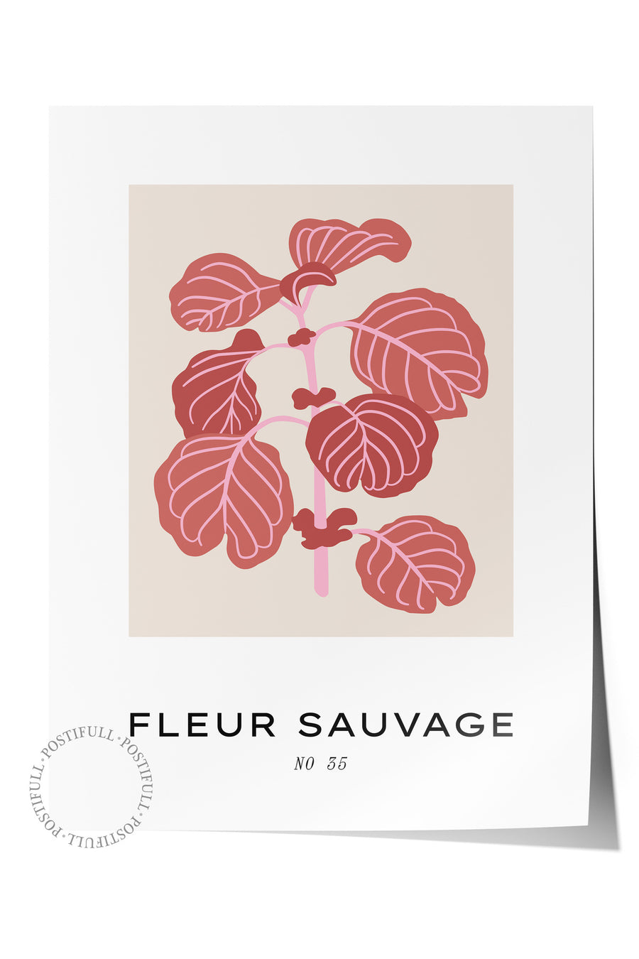 FLEUR SAUVAGE NO 35 Tropikal İllustrasyon Çerçevesiz Poster