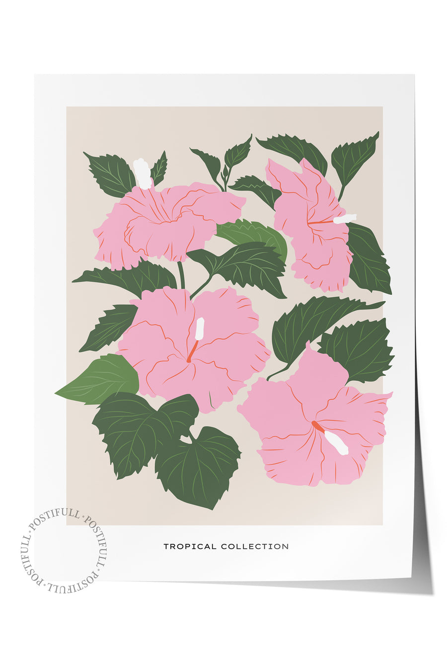 Farklı Tonlarda Tropical Collection Tropikal İllustrasyon Çerçevesiz Poster