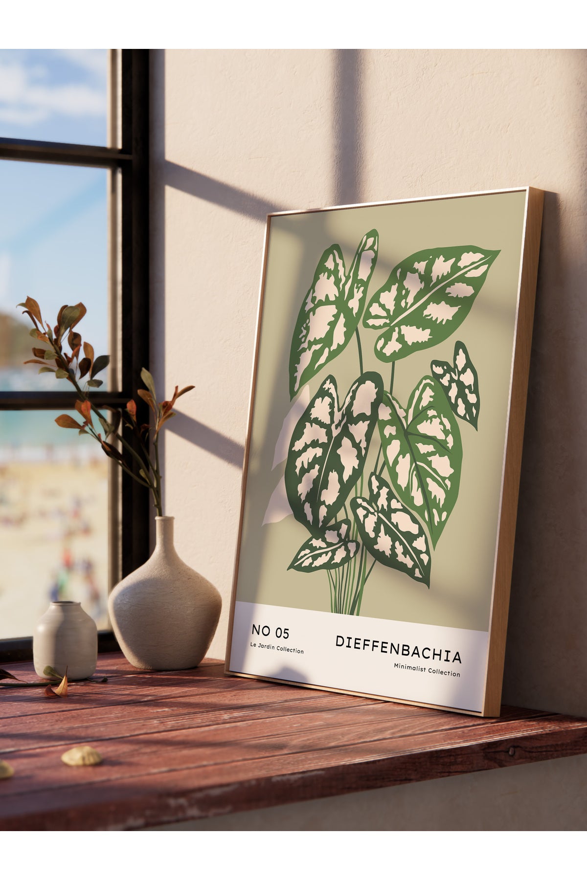 Tropikal Temalı Çerçevesiz Duvar Posteri, Estetik Poster - Salon, Mutfak ve Yatak Odası Dekoru