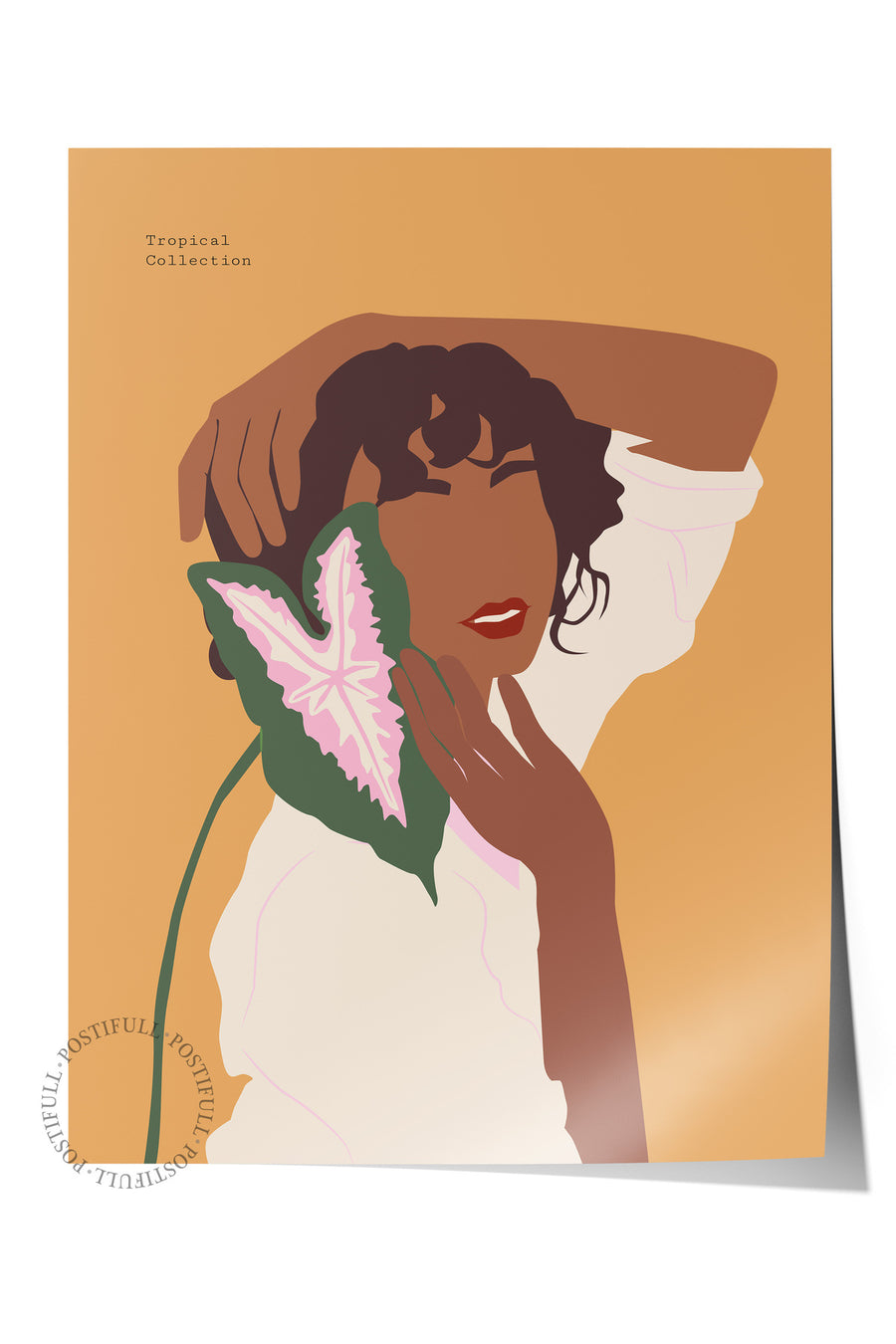 Farklı Tonlarda Tropical Collection Tropikal İllustrasyon Çerçevesiz Poster