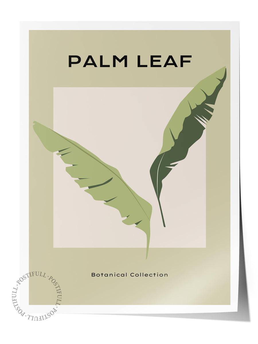 PALM LEAF Tropikal İllustrasyon Çerçevesiz Poster