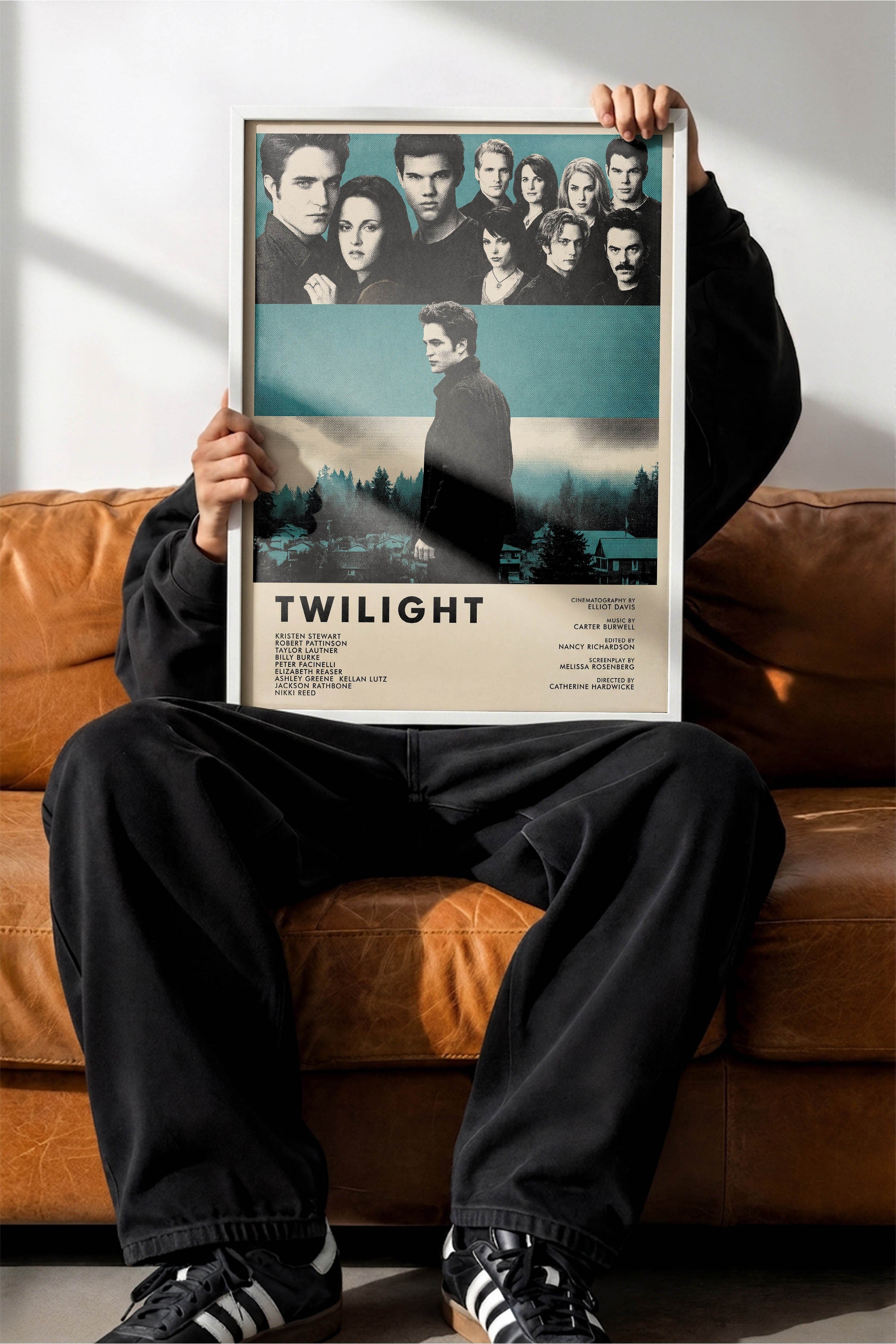 Twilight Beyaz Çerçeveli Poster, Sinema ve Dizi Tablo, Film Dizi Afişleri NO:112816