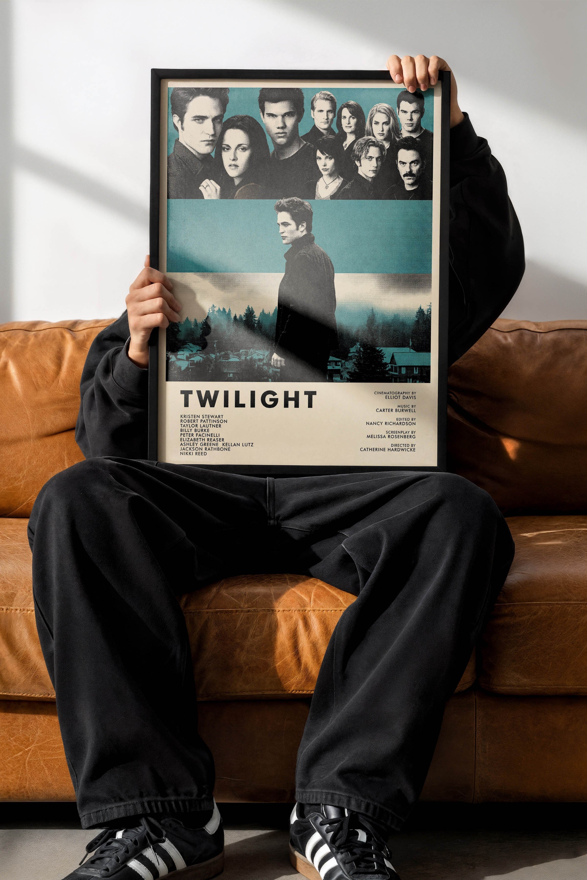 Twilight Siyah Çerçeveli Poster, Sinema ve Dizi Tablo, Film Dizi Afişleri NO:112816