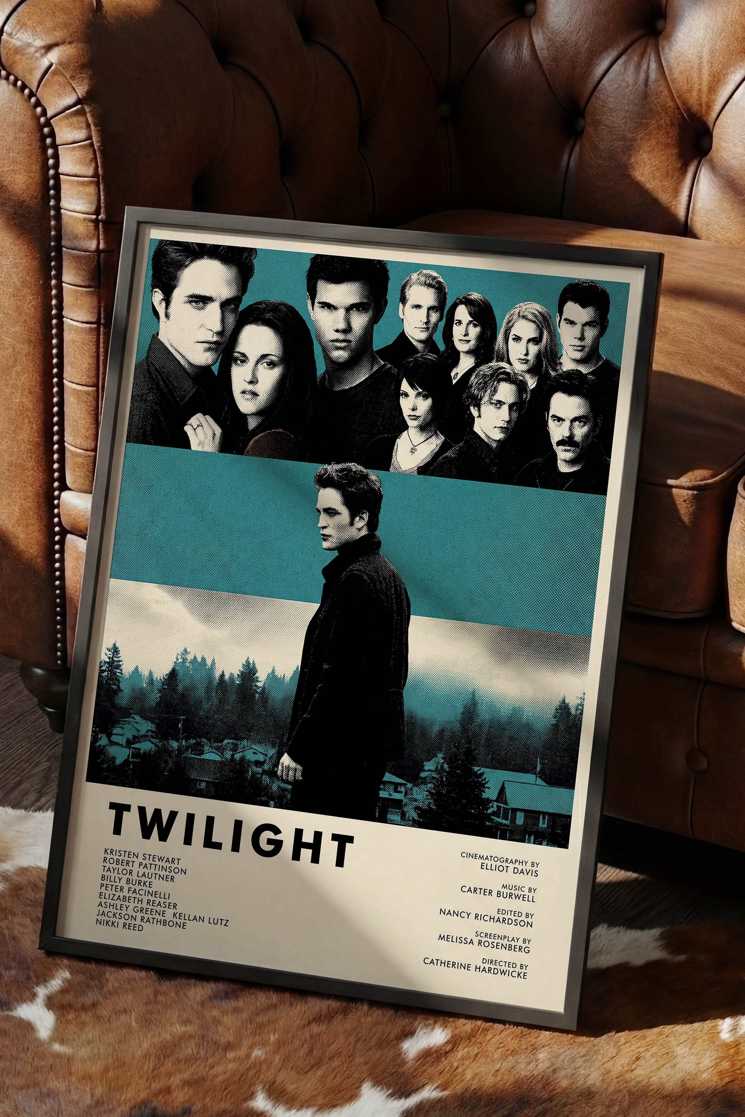 Twilight Siyah Çerçeveli Poster, Sinema ve Dizi Tablo, Film Dizi Afişleri NO:112816