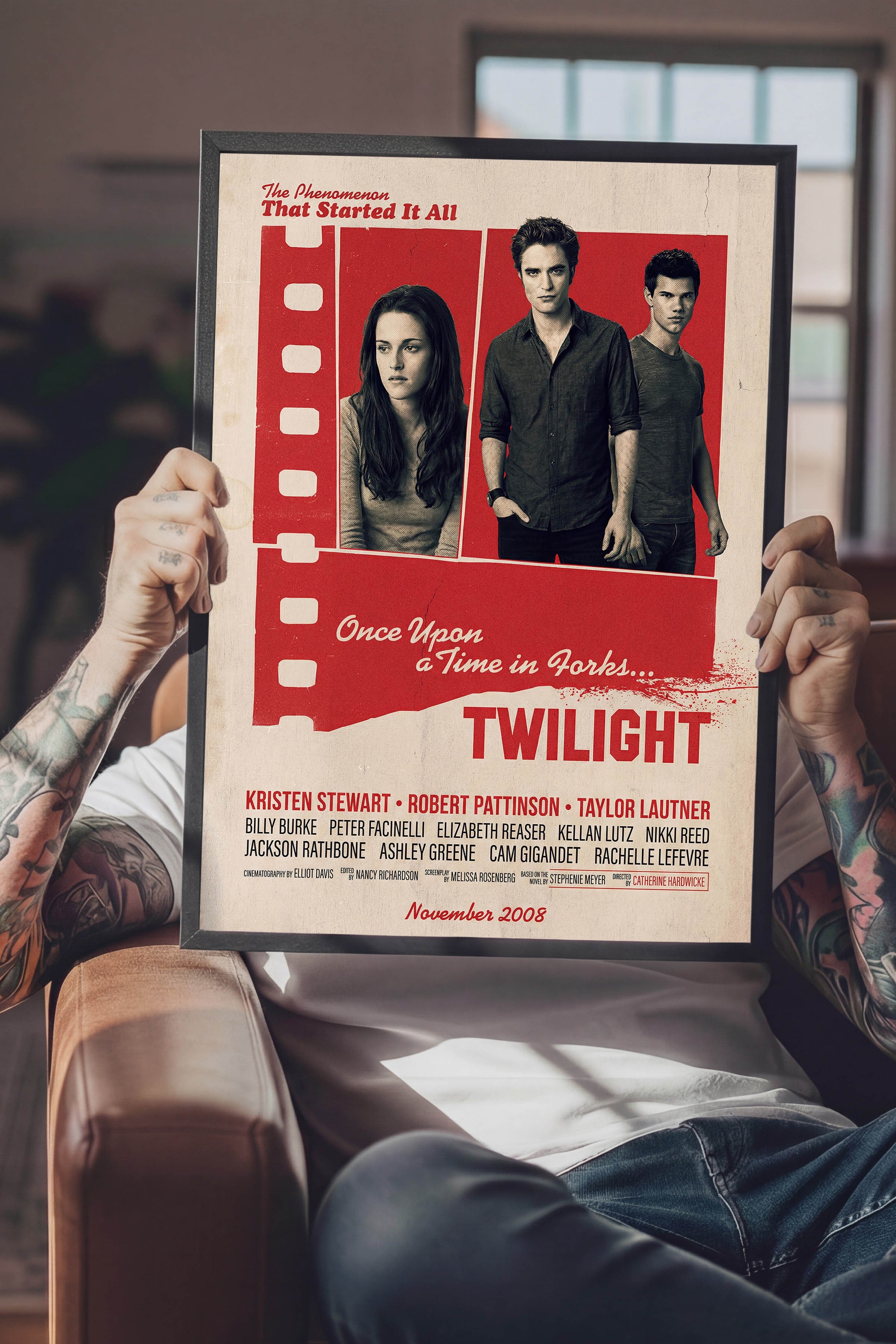 Twilight Siyah Çerçeveli Poster, Sinema ve Dizi Tablo, Film Dizi Afişleri NO:112895