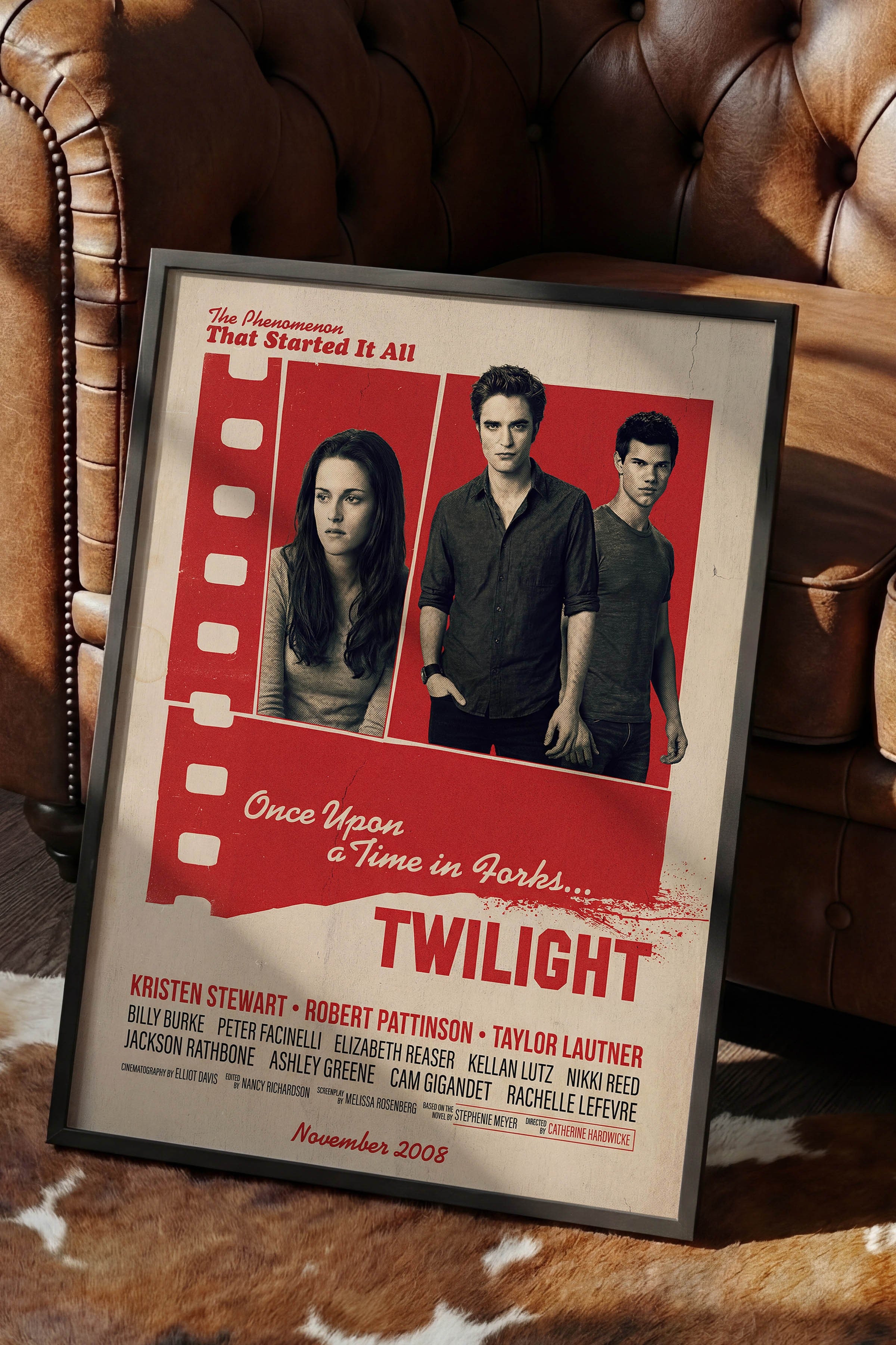 Twilight Siyah Çerçeveli Poster, Sinema ve Dizi Tablo, Film Dizi Afişleri NO:112895