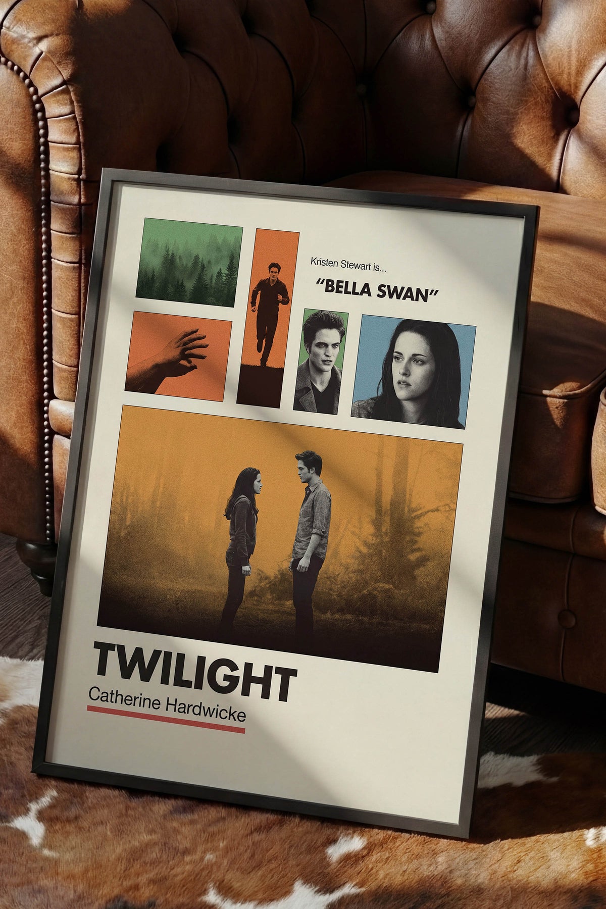 Twilight Siyah Çerçeveli Poster, Sinema ve Dizi Tablo, Film Dizi Afişleri NO:112946