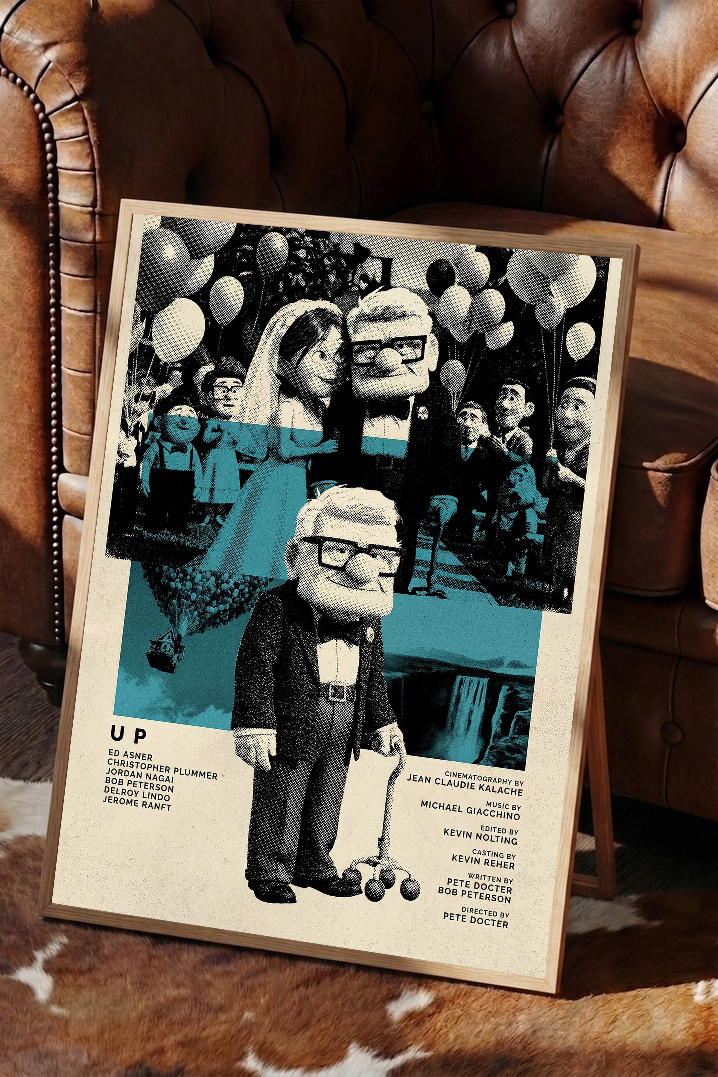 Up Ahşap Çerçeveli Poster, Sinema ve Dizi Tablo, Film Dizi Afişleri NO:112818