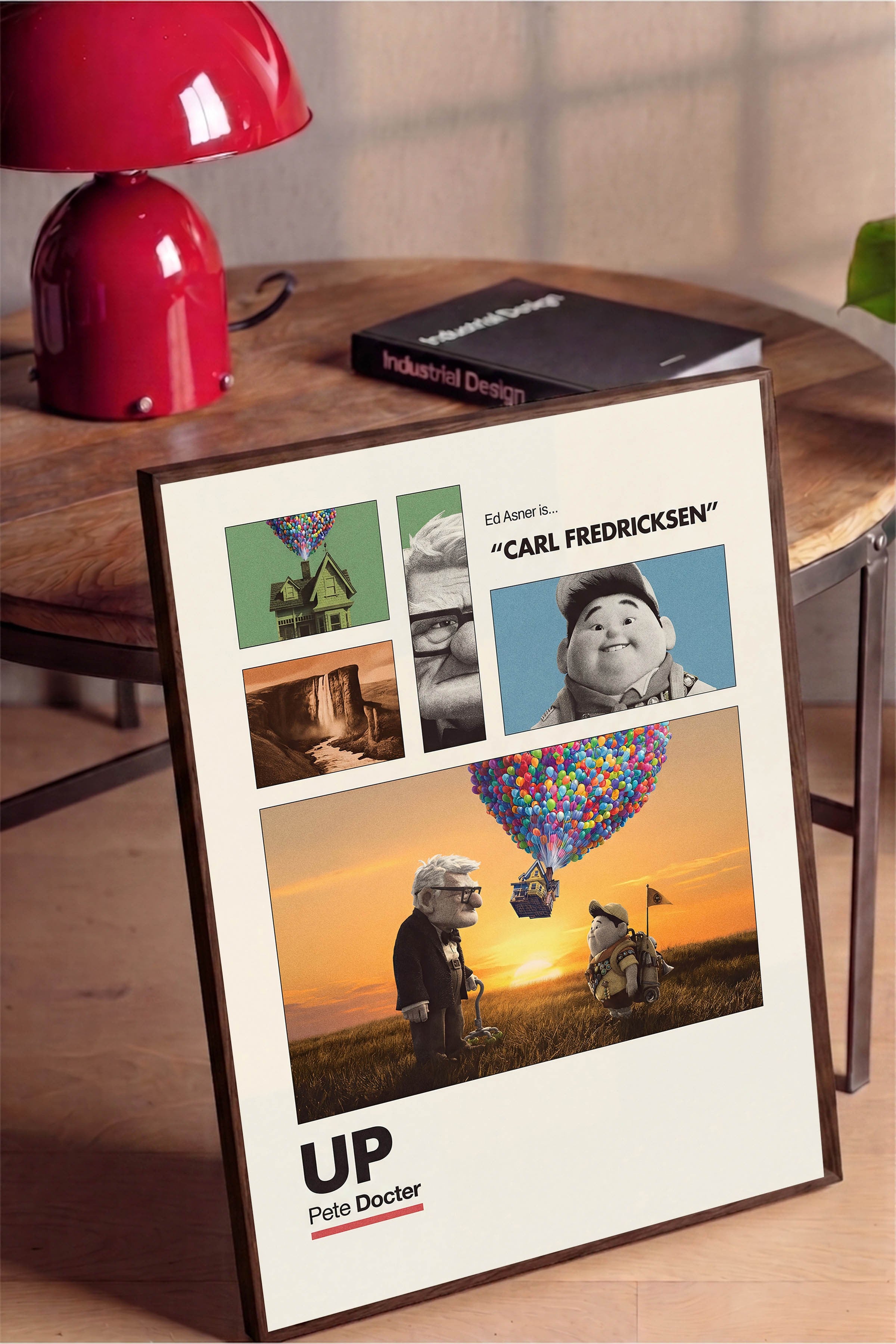 Up Kahverengi Çerçeveli Poster, Sinema ve Dizi Tablo, Film Dizi Afişleri NO:112948