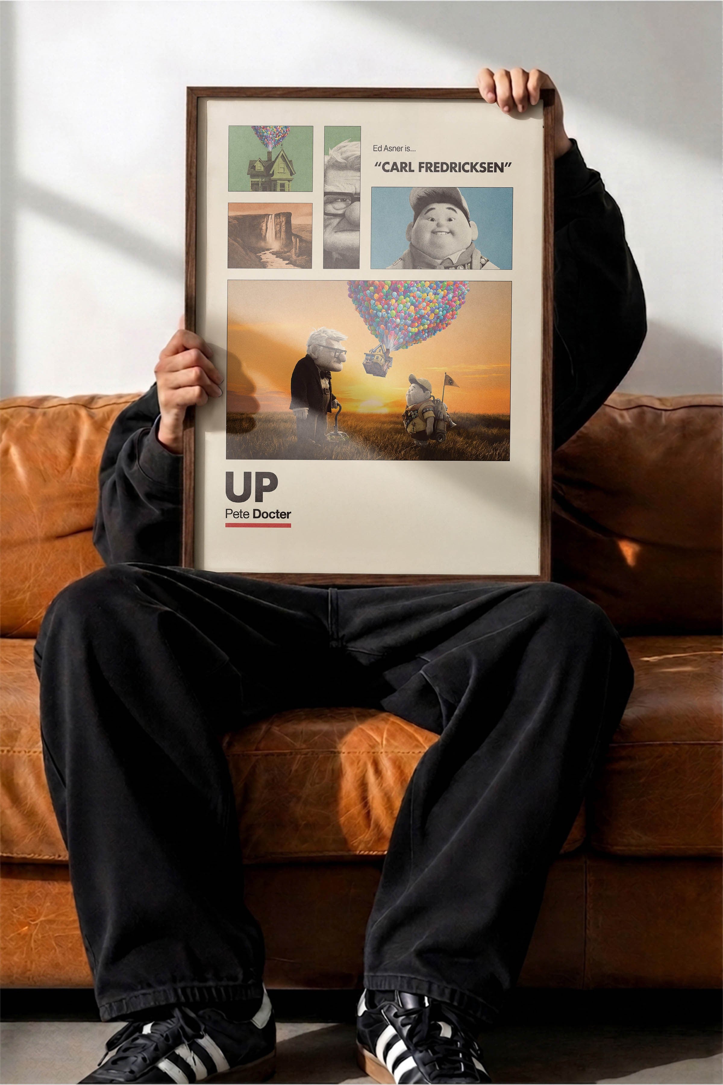 Up Kahverengi Çerçeveli Poster, Sinema ve Dizi Tablo, Film Dizi Afişleri NO:112948
