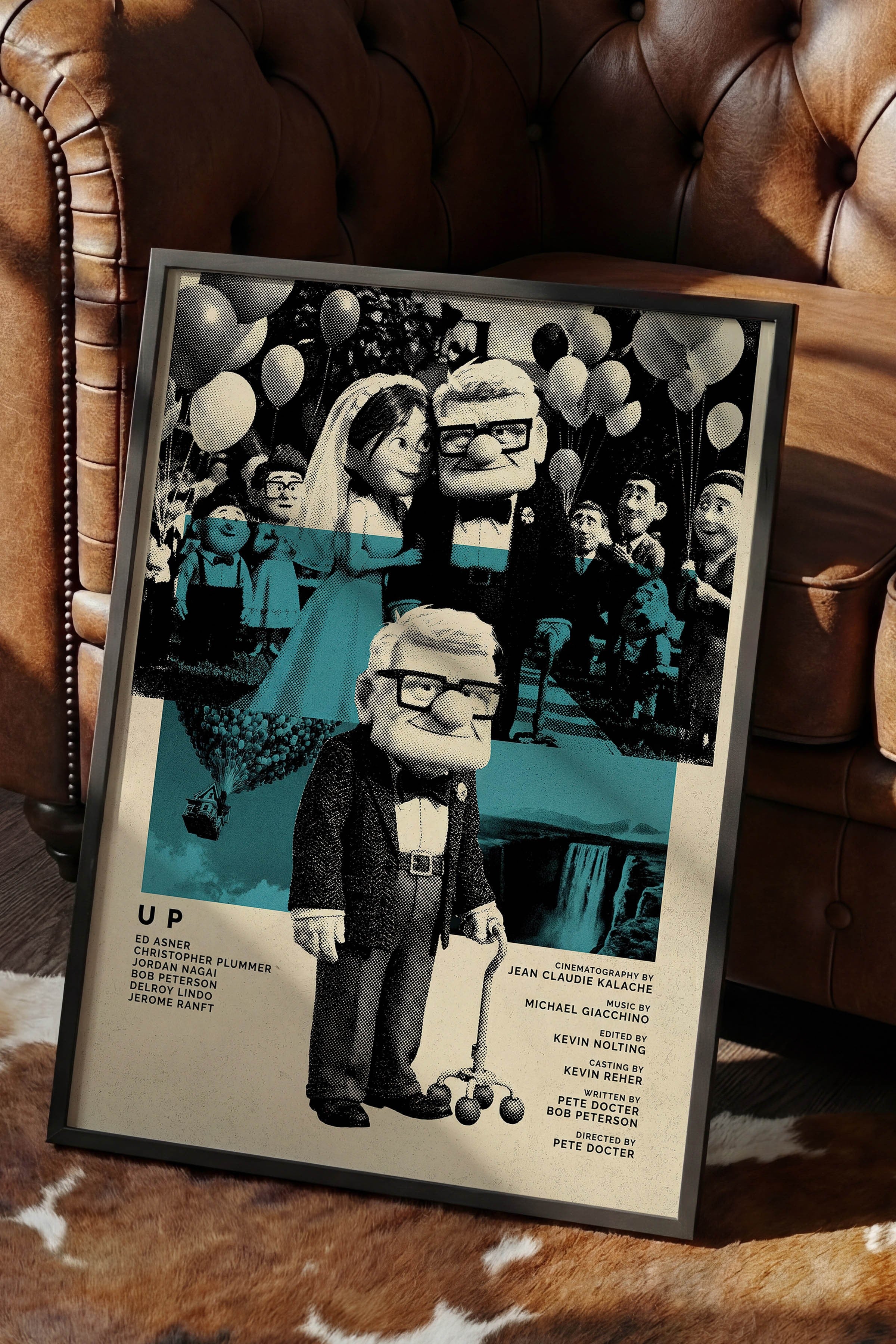 Up Siyah Çerçeveli Poster, Sinema ve Dizi Tablo, Film Dizi Afişleri NO:112818
