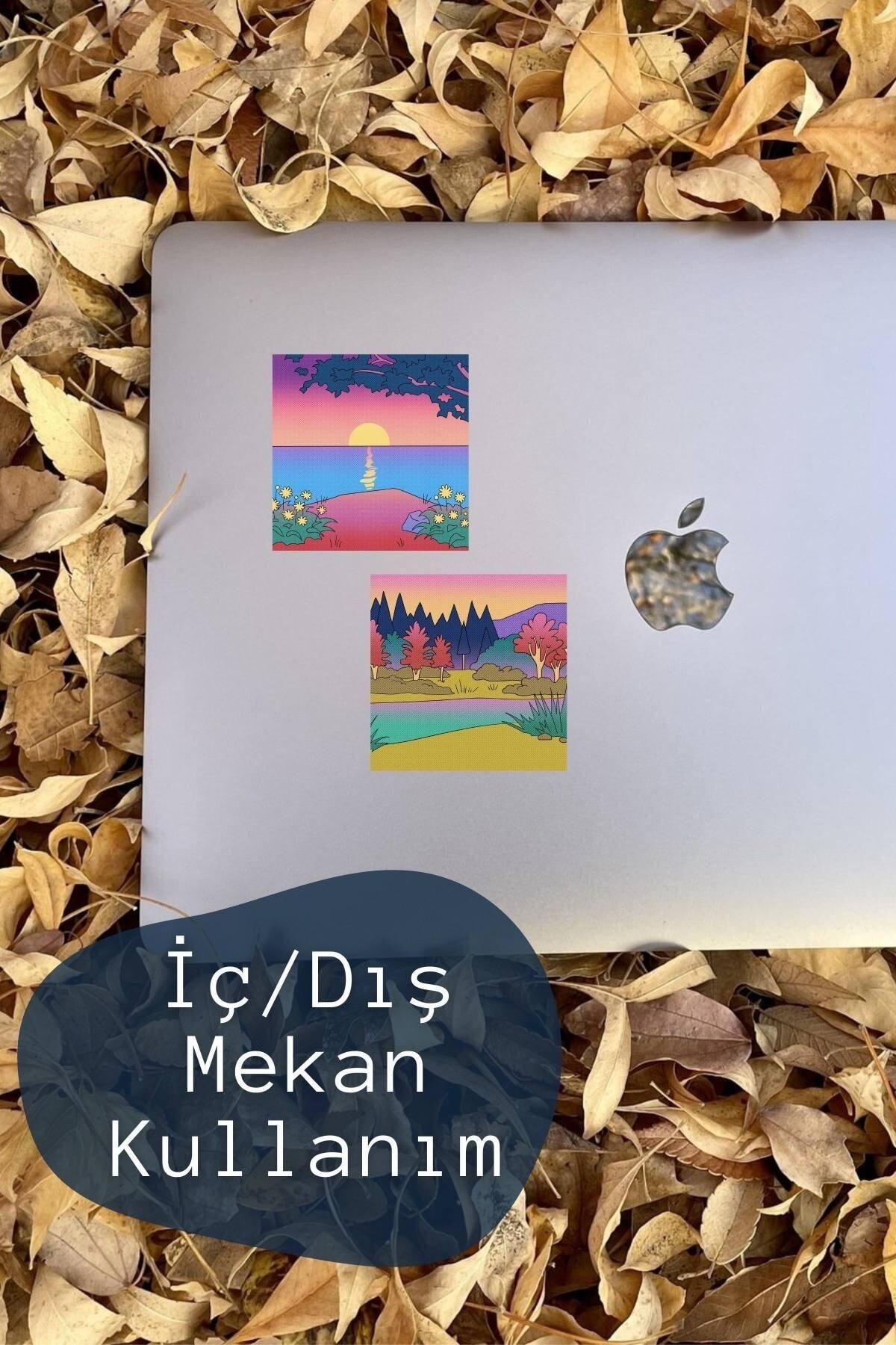 Uzay Temalı Sticker Seti - 3 Adet Etiket Seti- Telefon, Tablet, Defter Laptop Uyumlu Etiket