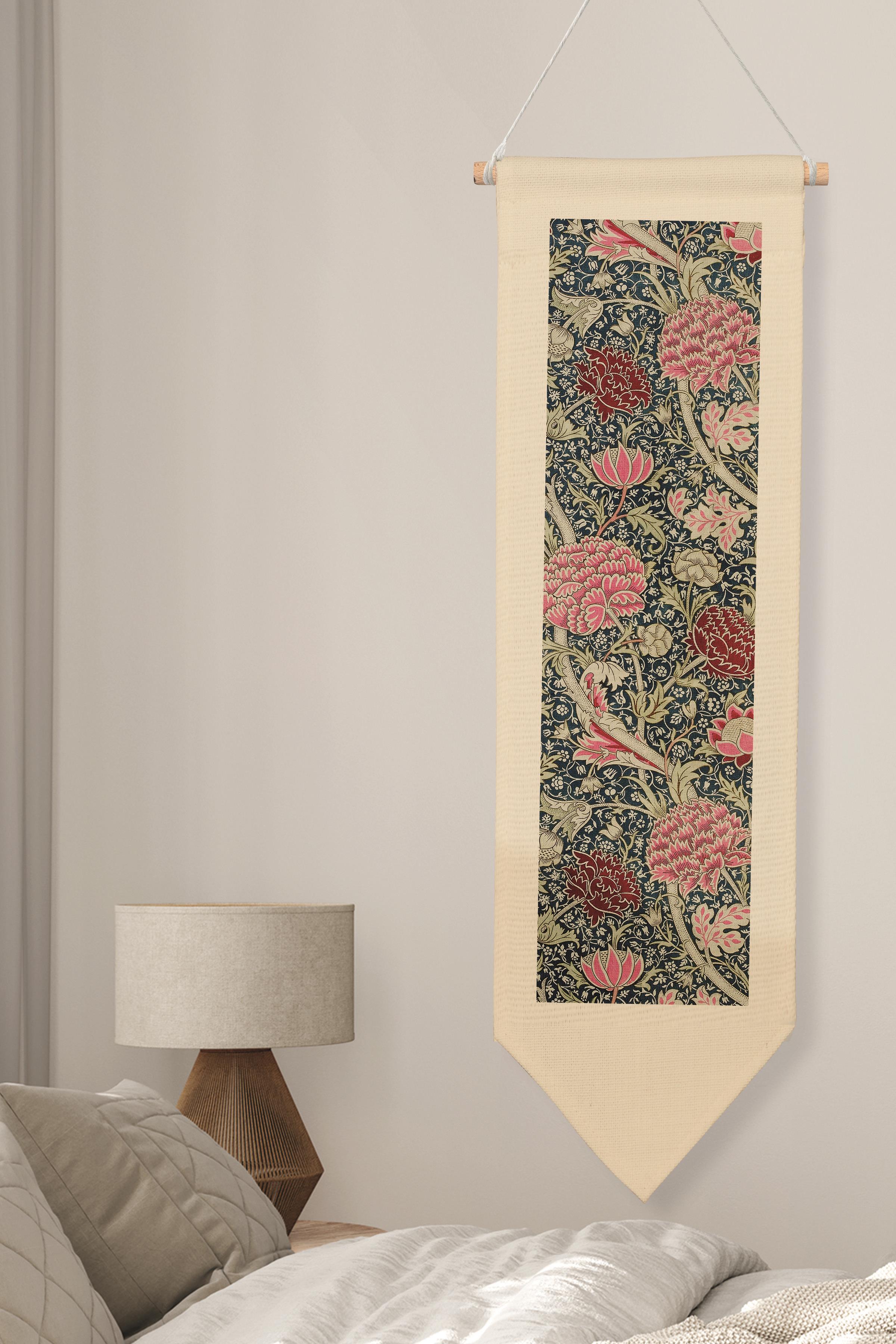 William Morisse Duvar Halısı, Sanat Serisi Dekor, 100cm Kanvas Flama Askılı Duvar Örtüsü NO:730