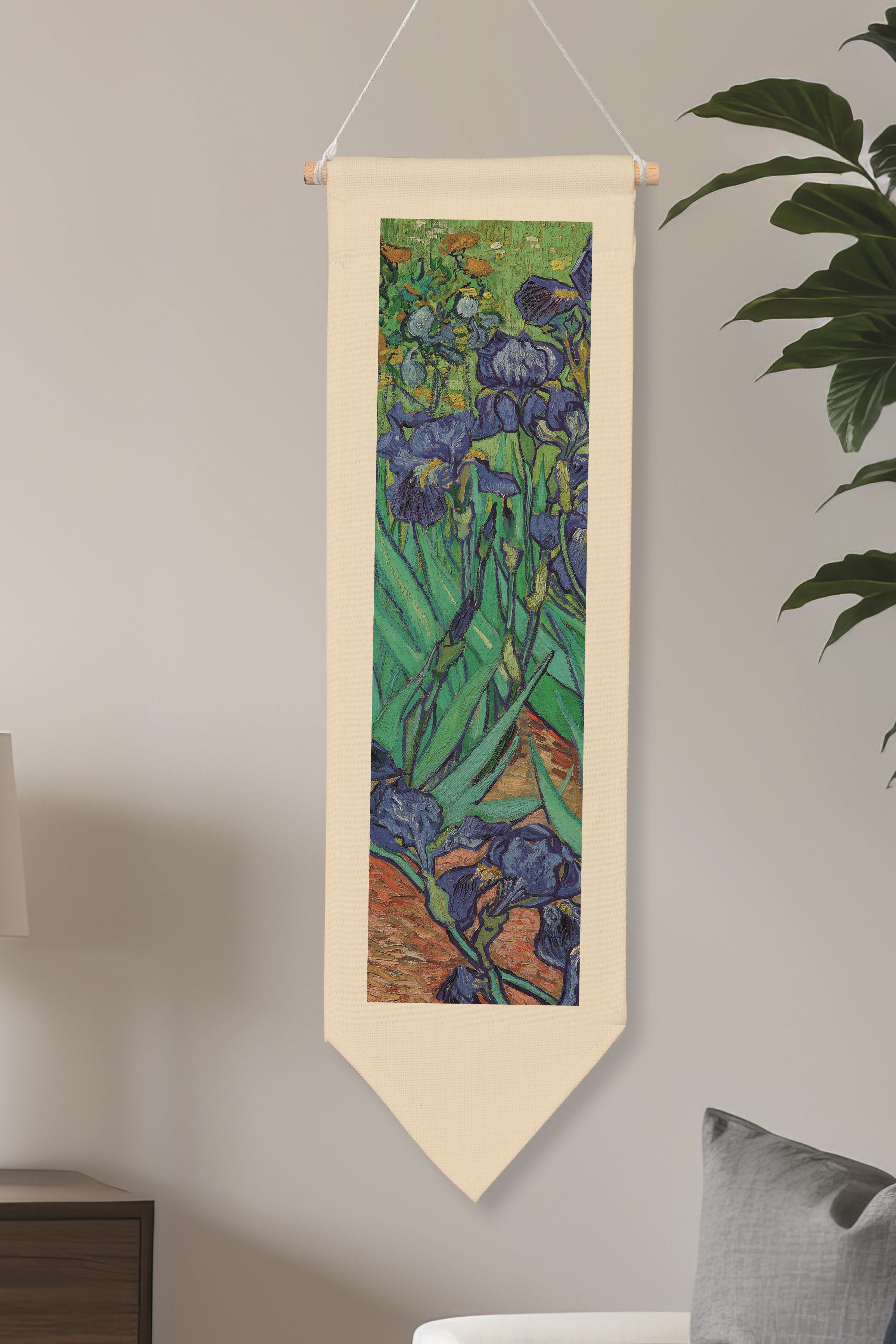 Van Gogh Duvar Halısı, Sanat Serisi Dekor, 100cm Kanvas Flama Askılı Duvar Örtüsü NO:731