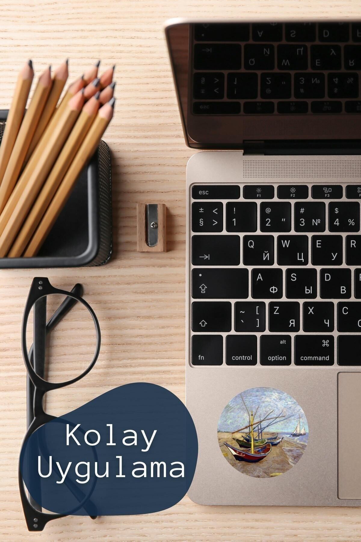 Van Gogh Temalı Sticker Seti - 6 Adet Etiket Seti- Telefon, Tablet, Defter Laptop Uyumlu Etiket