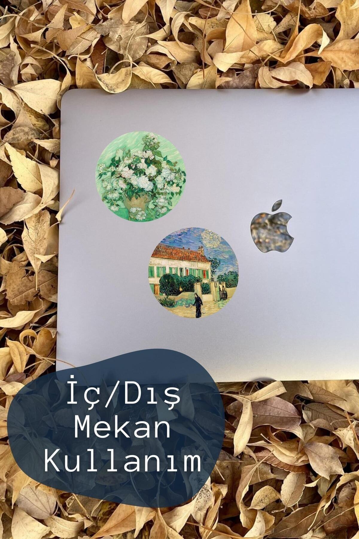 Van Gogh Temalı Sticker Seti - 6 Adet Etiket Seti- Telefon, Tablet, Defter Laptop Uyumlu Etiket