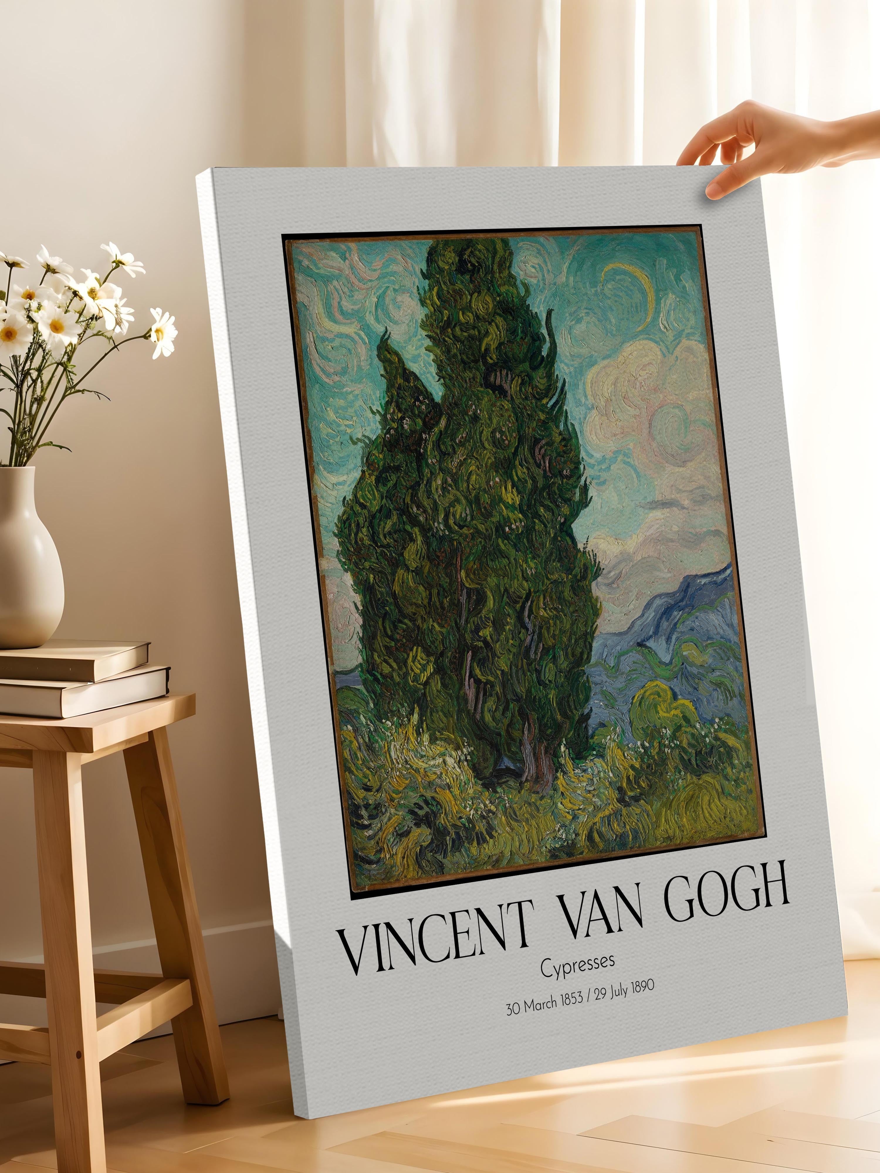 Vincent Van Gogh - Cypresses, Kanvas Tablo, Sanat Serisi NO:110598