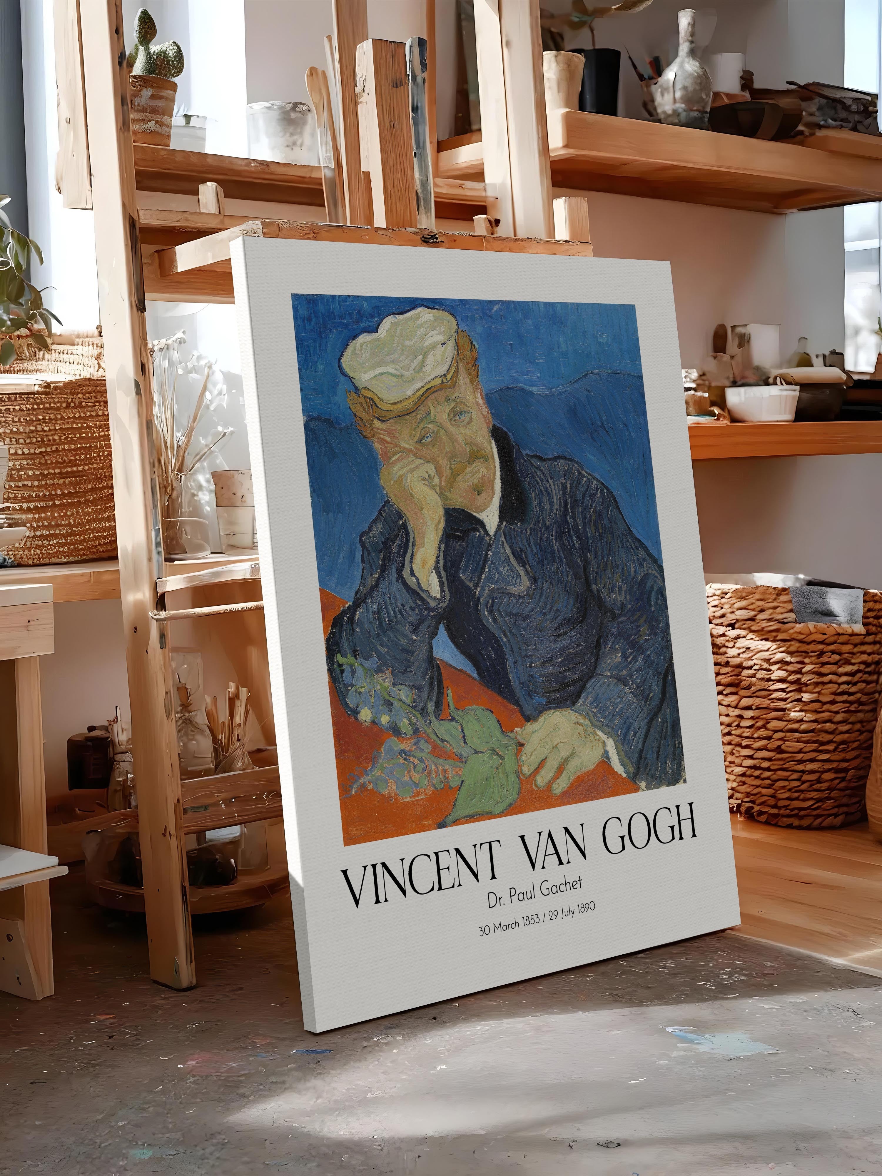Vincent Van Gogh - Dr Paul Gachet, Kanvas Tablo, Sanat Serisi NO:110599