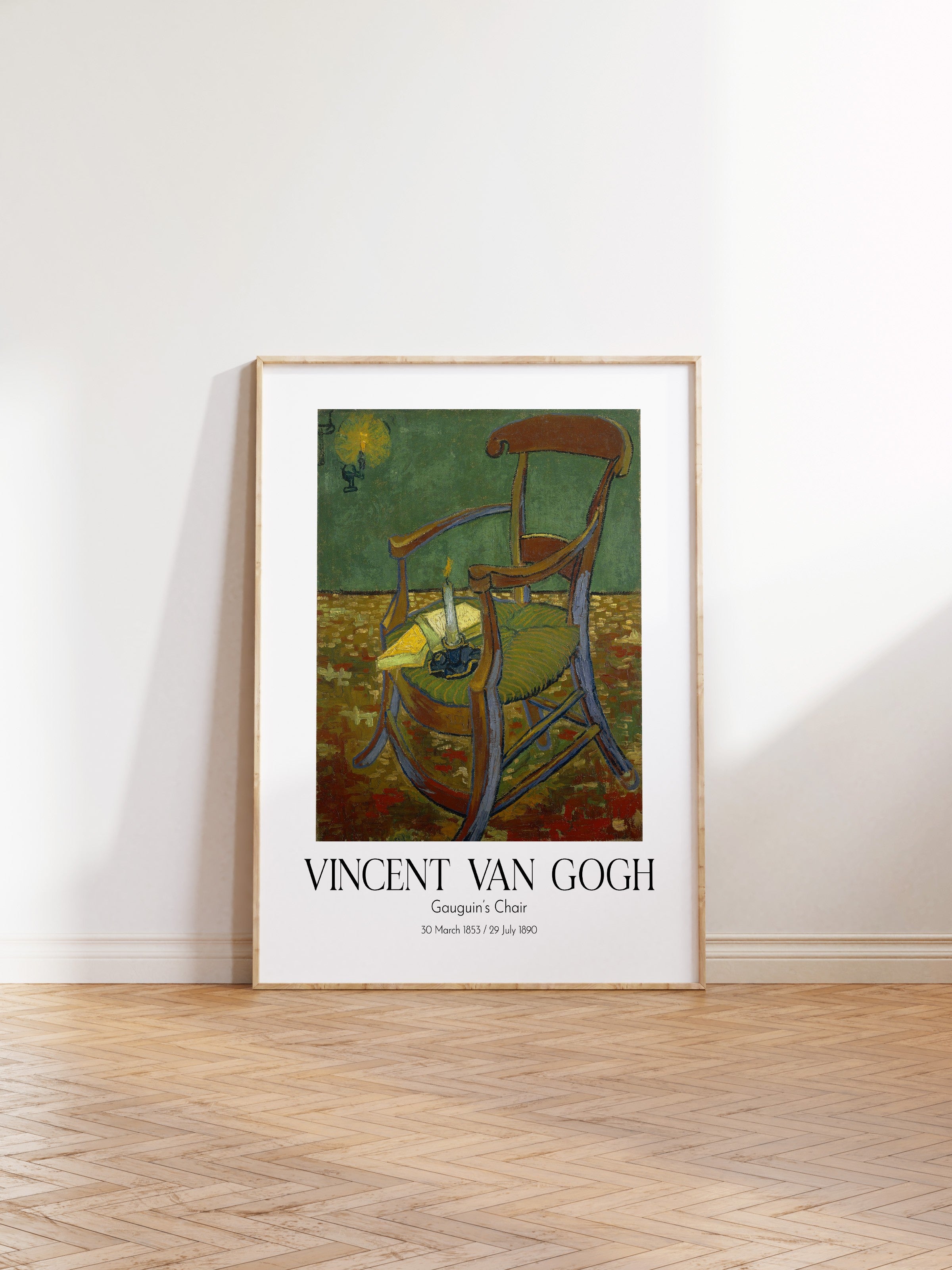 Vincent Van Gogh - Gauguin'S Chair, Ahşap Çerçeveli Tablo, Sanat Serisi NO:110602