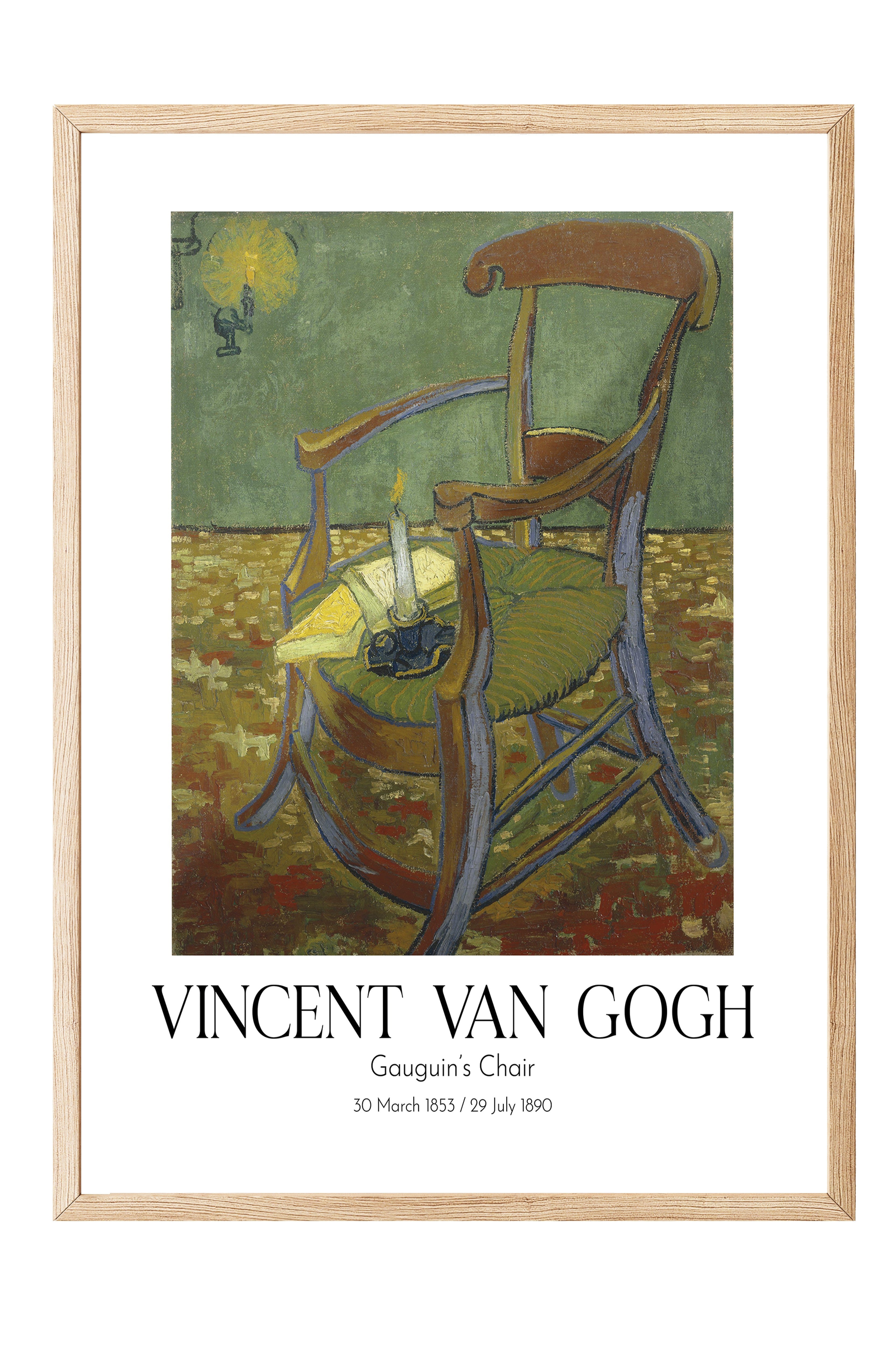 Vincent Van Gogh - Gauguin'S Chair, Ahşap Çerçeveli Tablo, Sanat Serisi NO:110602