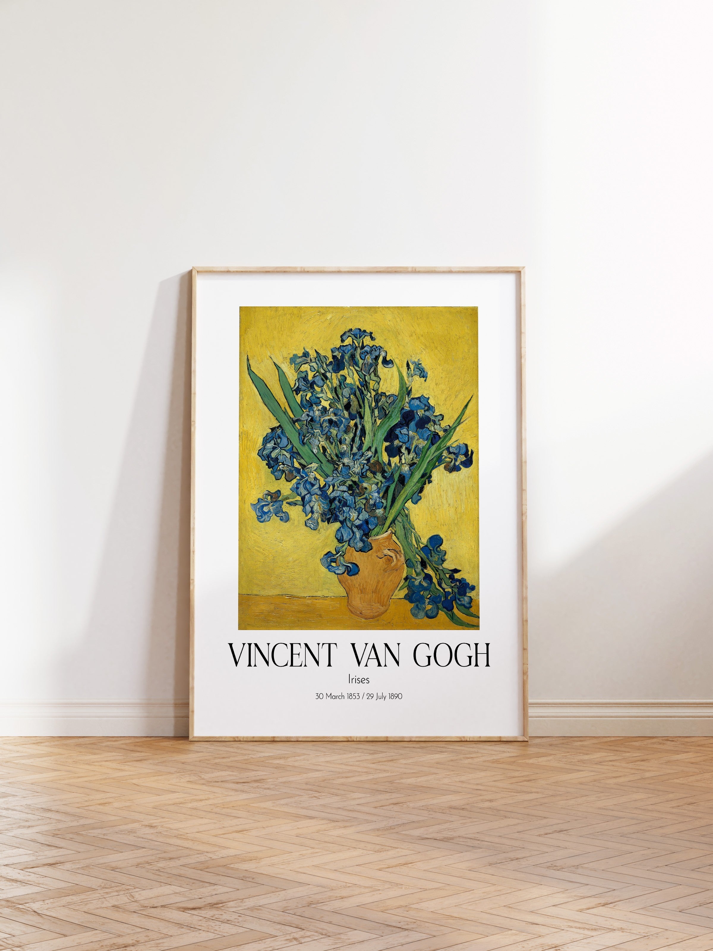 Vincent Van Gogh - Irises, Ahşap Çerçeveli Tablo, Sanat Serisi NO:110606