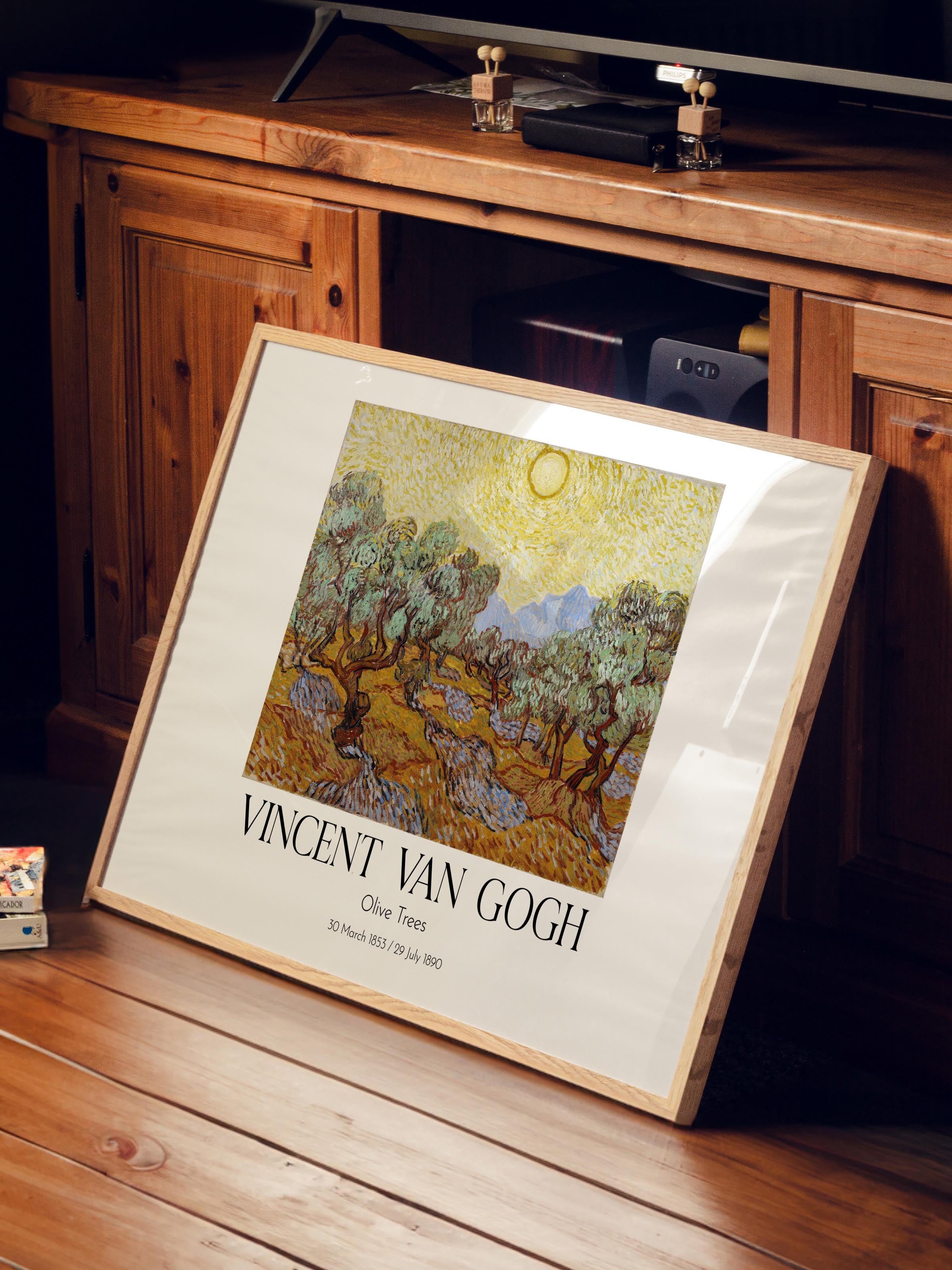 Vincent Van Gogh - Olive Trees, Ahşap Çerçeveli Tablo, Sanat Serisi NO:110636