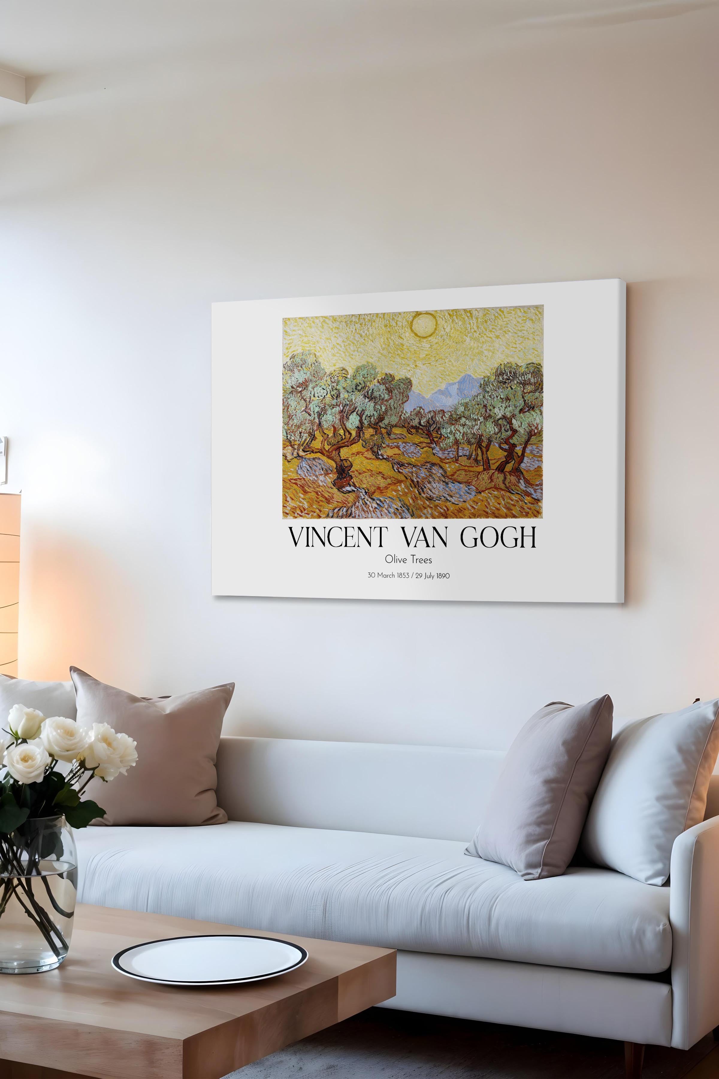 Vincent Van Gogh - Olive Trees, Kanvas Tablo, Sanat Serisi NO:110636