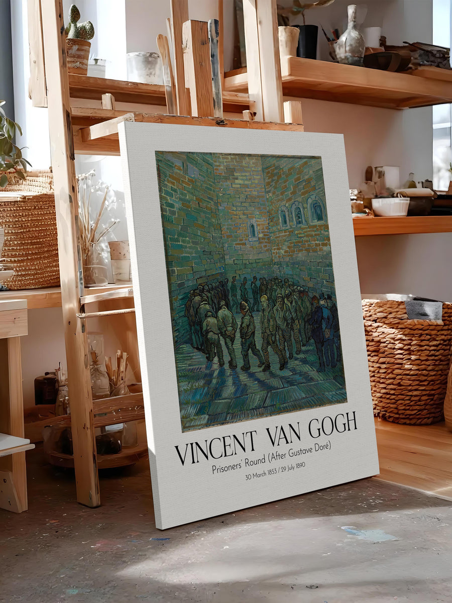 Vincent Van Gogh - Prisoners' Round (After Gustave Doré), Kanvas Tablo, Sanat Serisi NO:110628