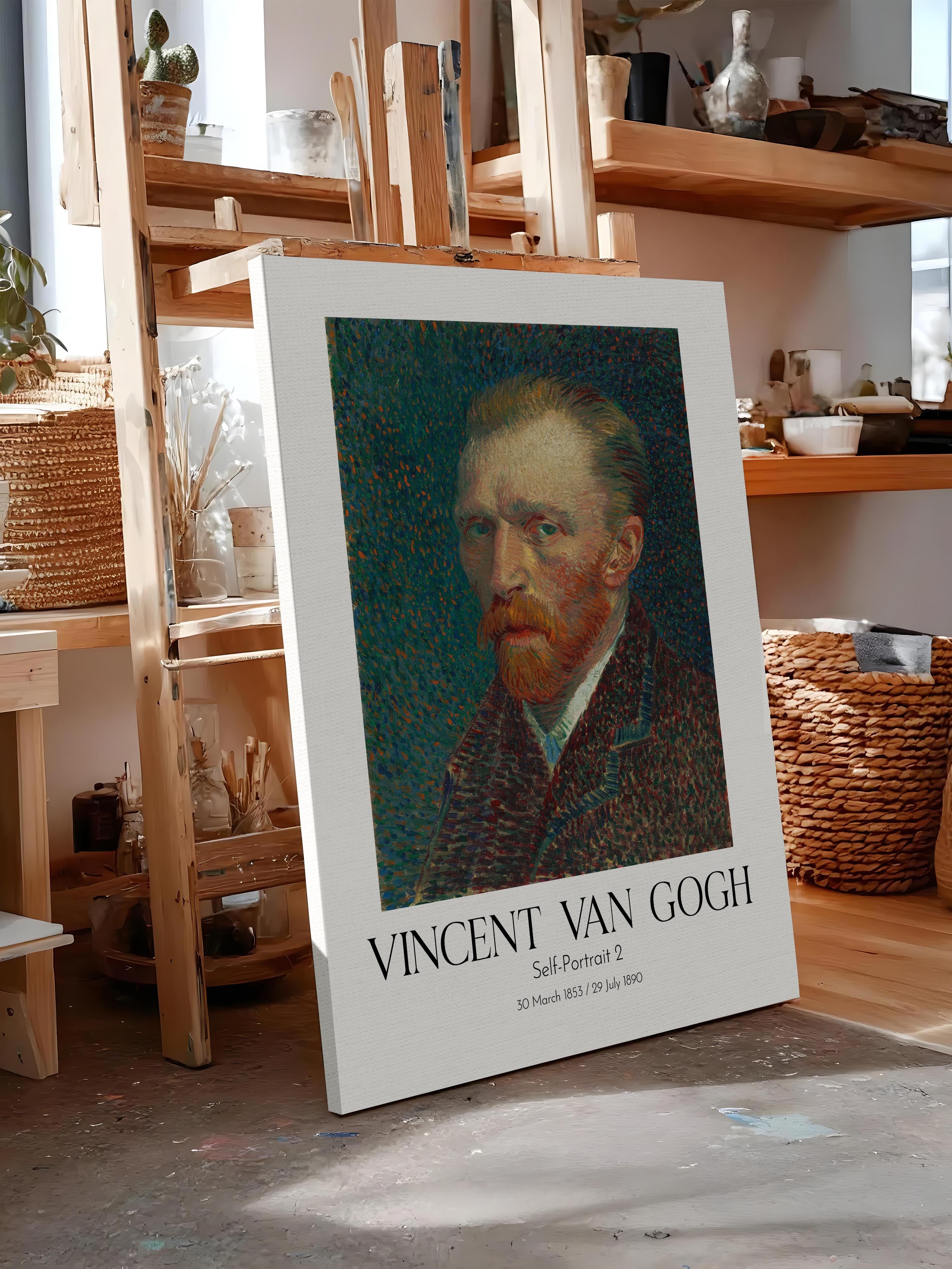 Vincent Van Gogh - Self-Portrait 2, Kanvas Tablo, Sanat Serisi NO:110613